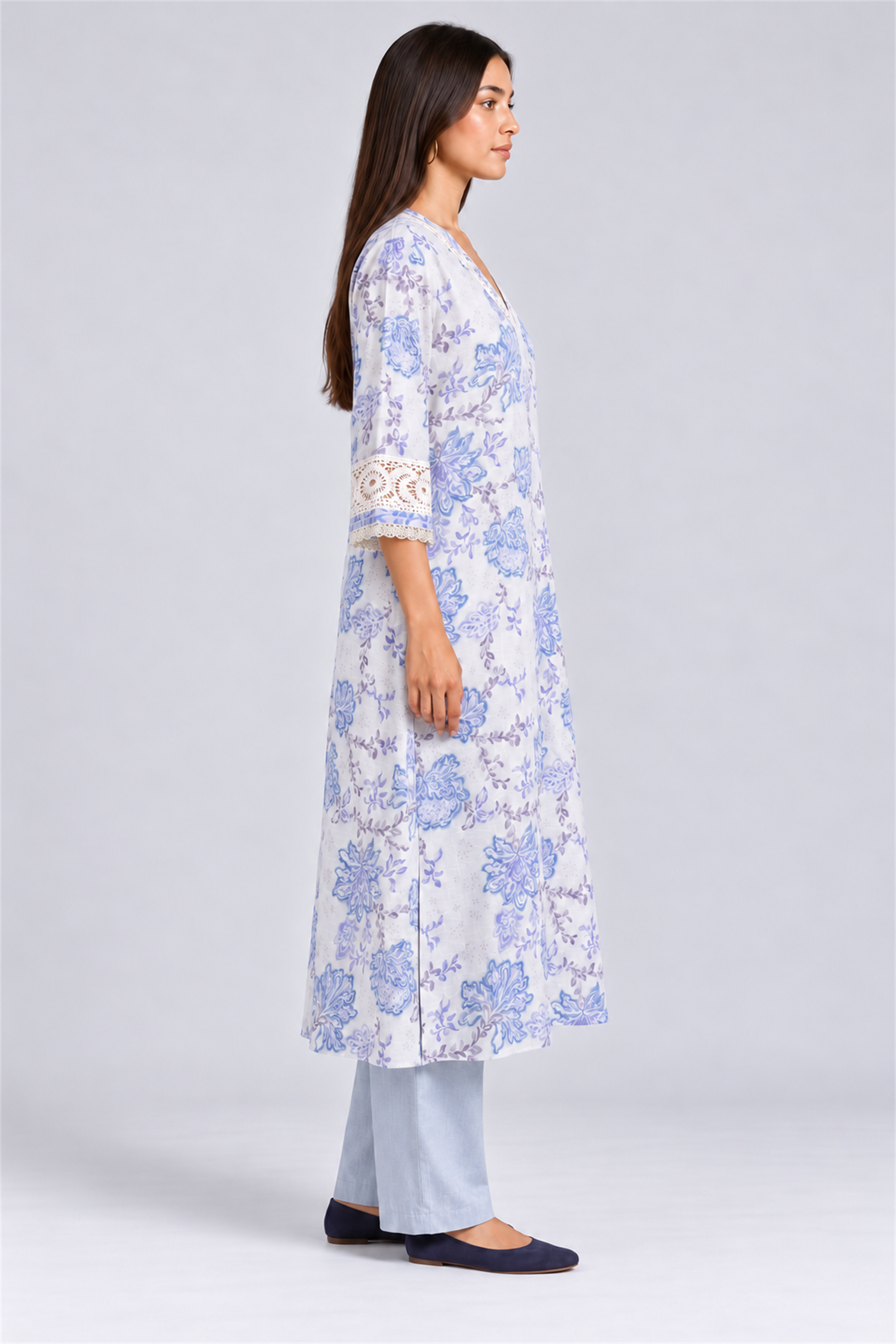HADA Women's Exclusive Party Kurta - Blue