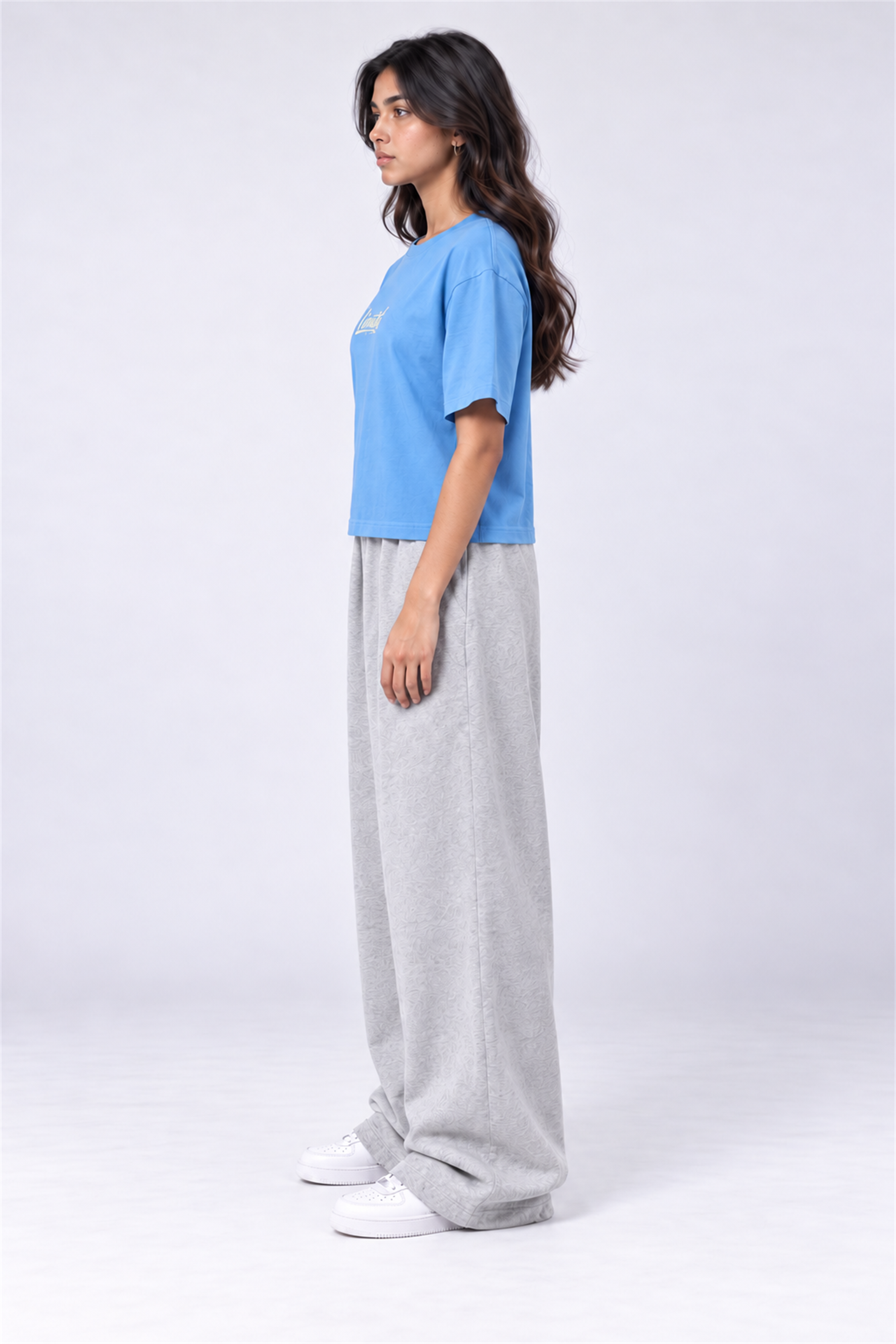 MODANO Crew Neck Tees - Light Blue
