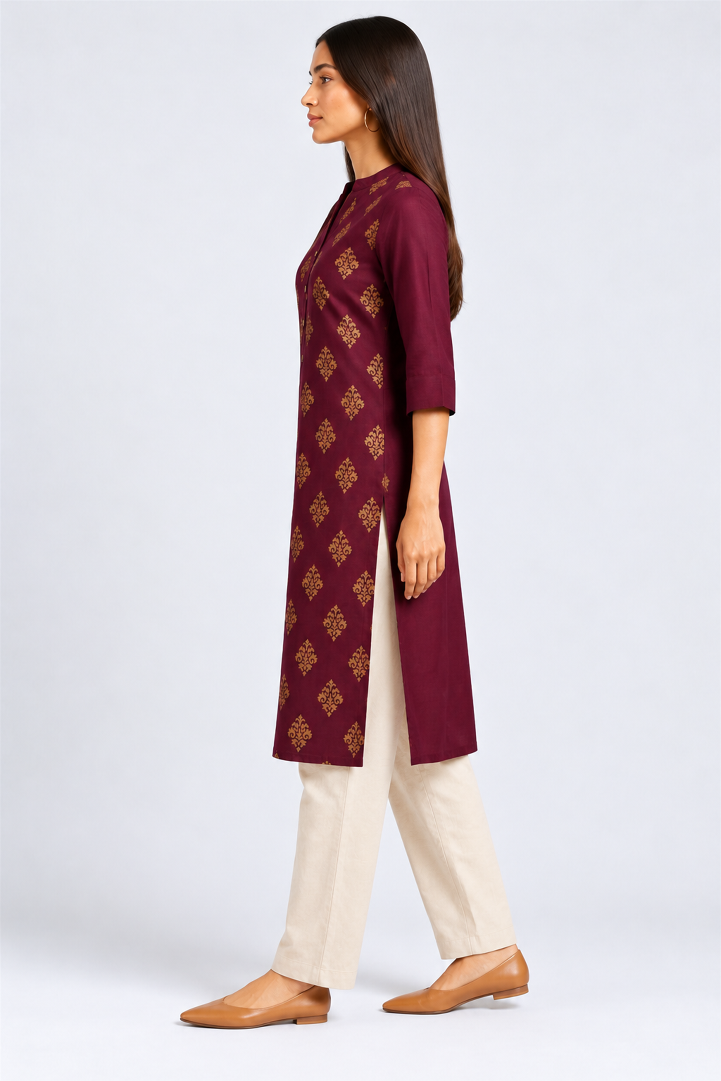 HADA Women's Casual Kurta - Red