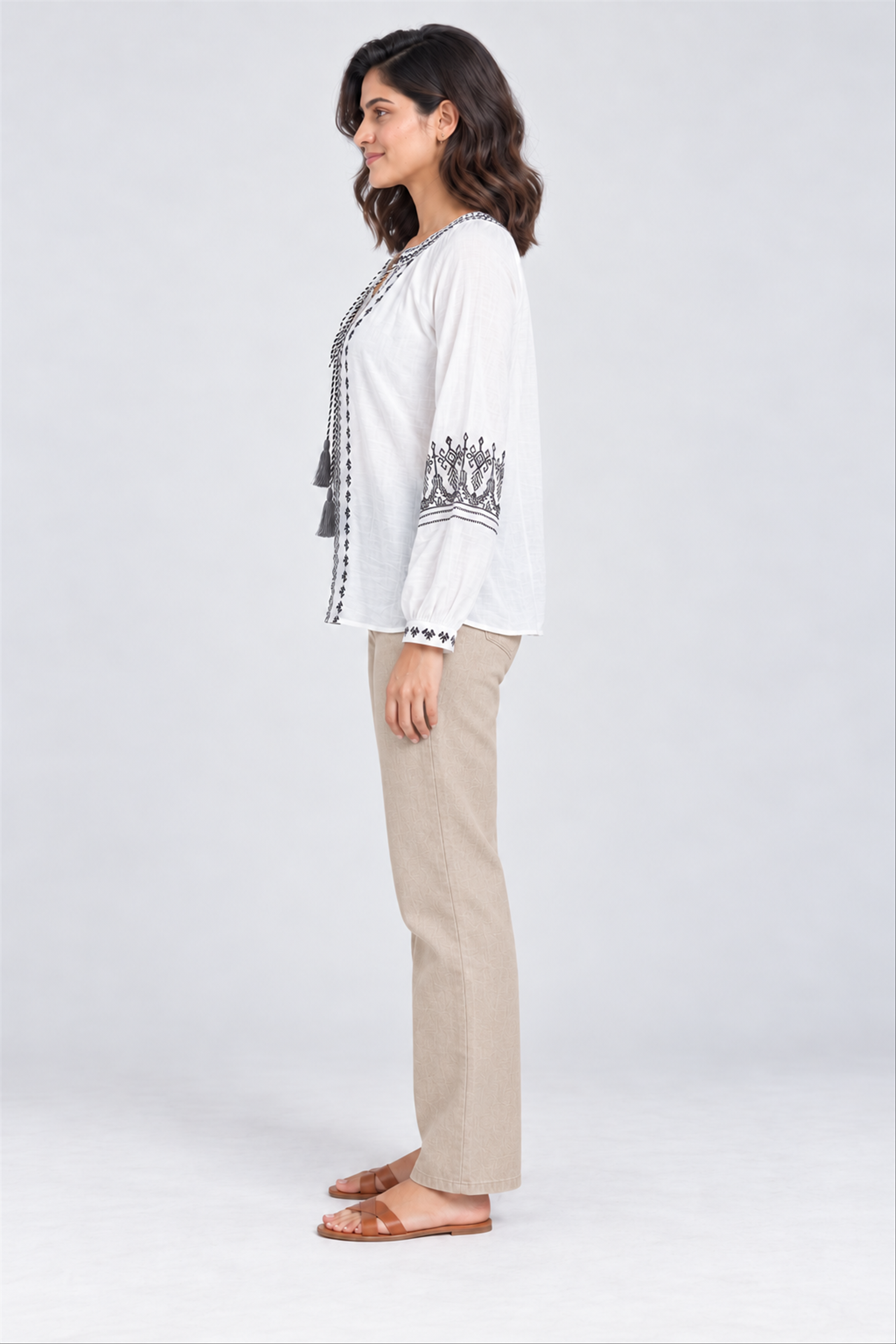 FOREVER 21 Women's Casual Regular Blouse - White