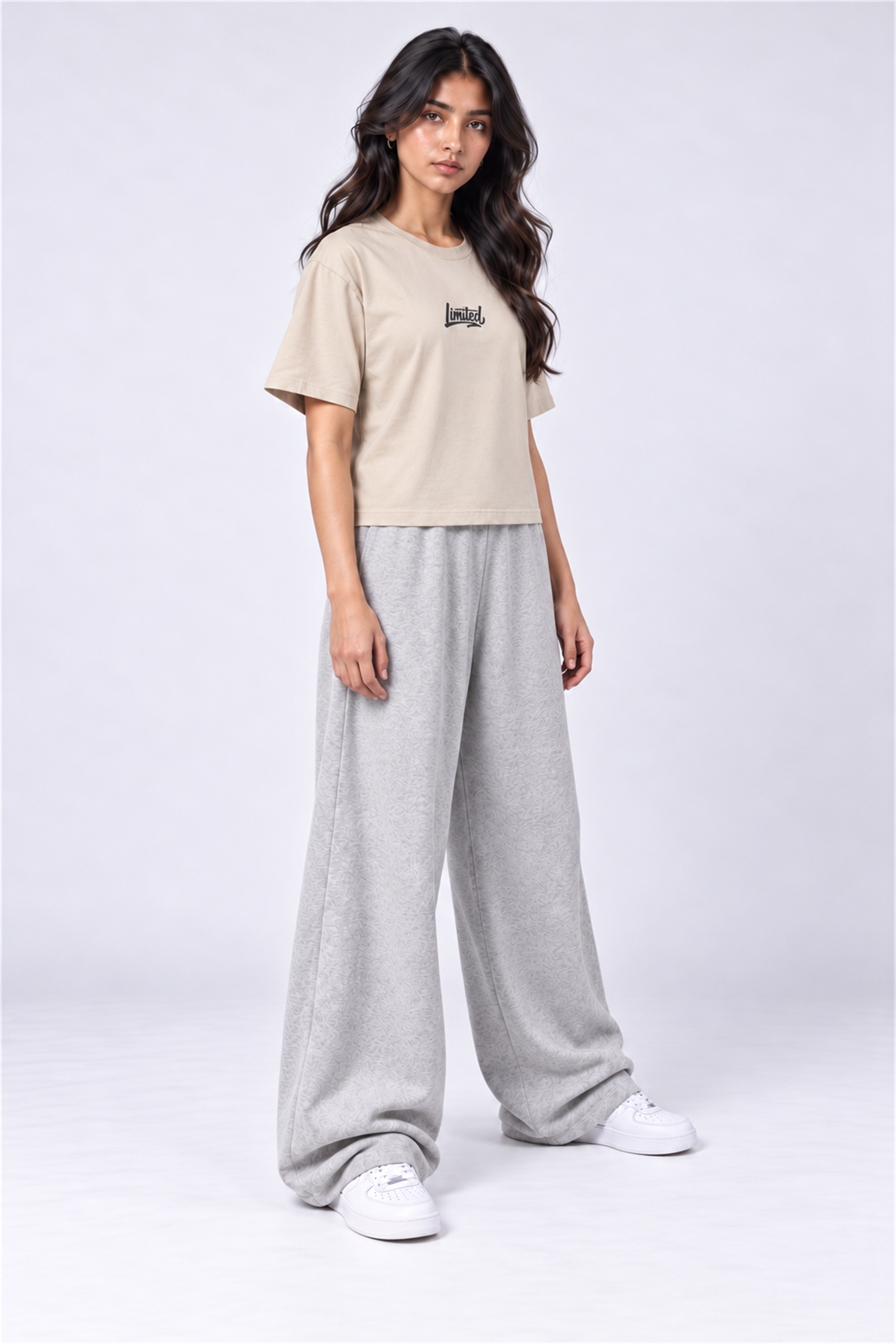 MODANO Crew Neck Tees - Beige