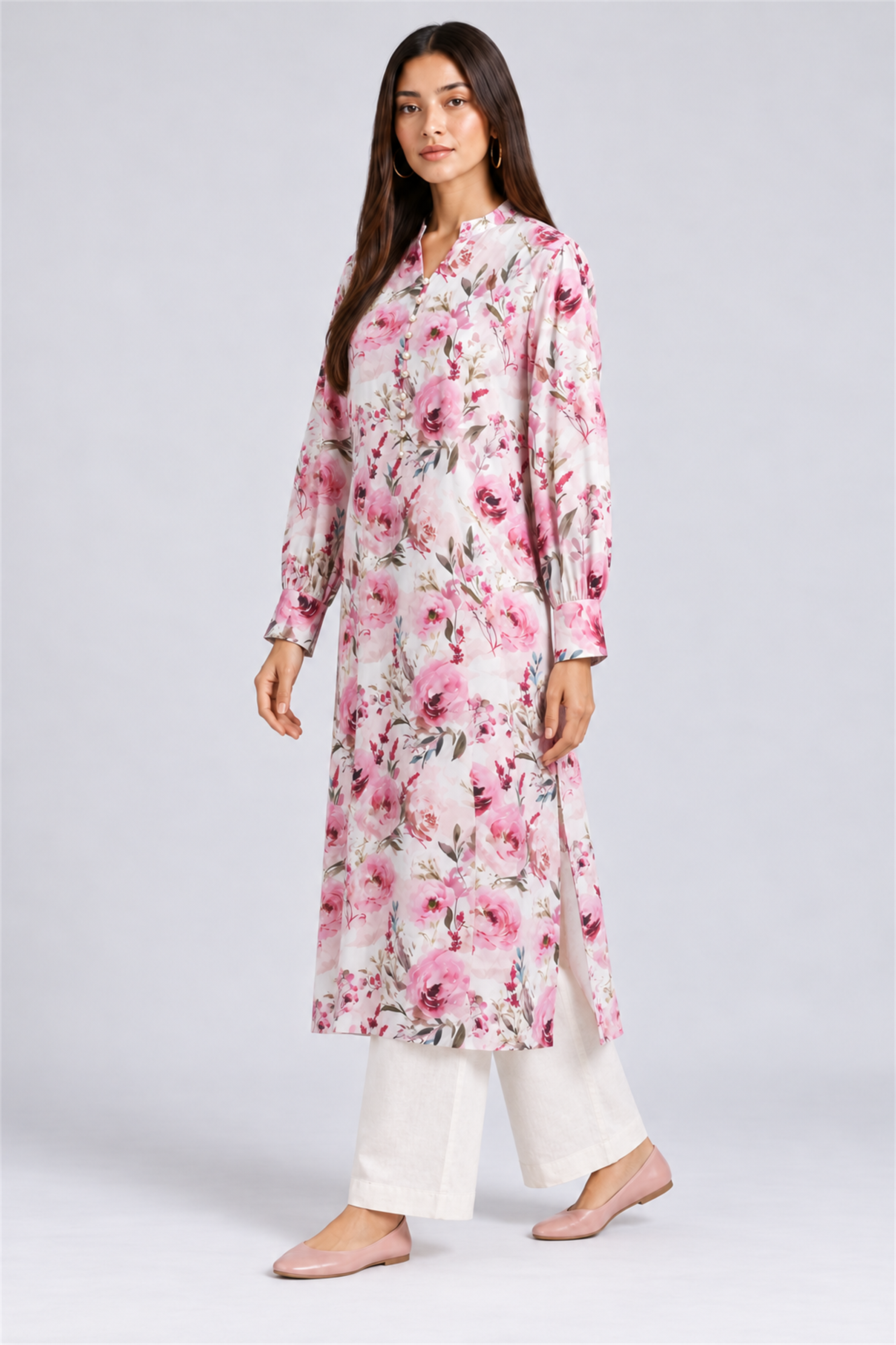 HADA Women's Exclusive Party Kurta - Pink