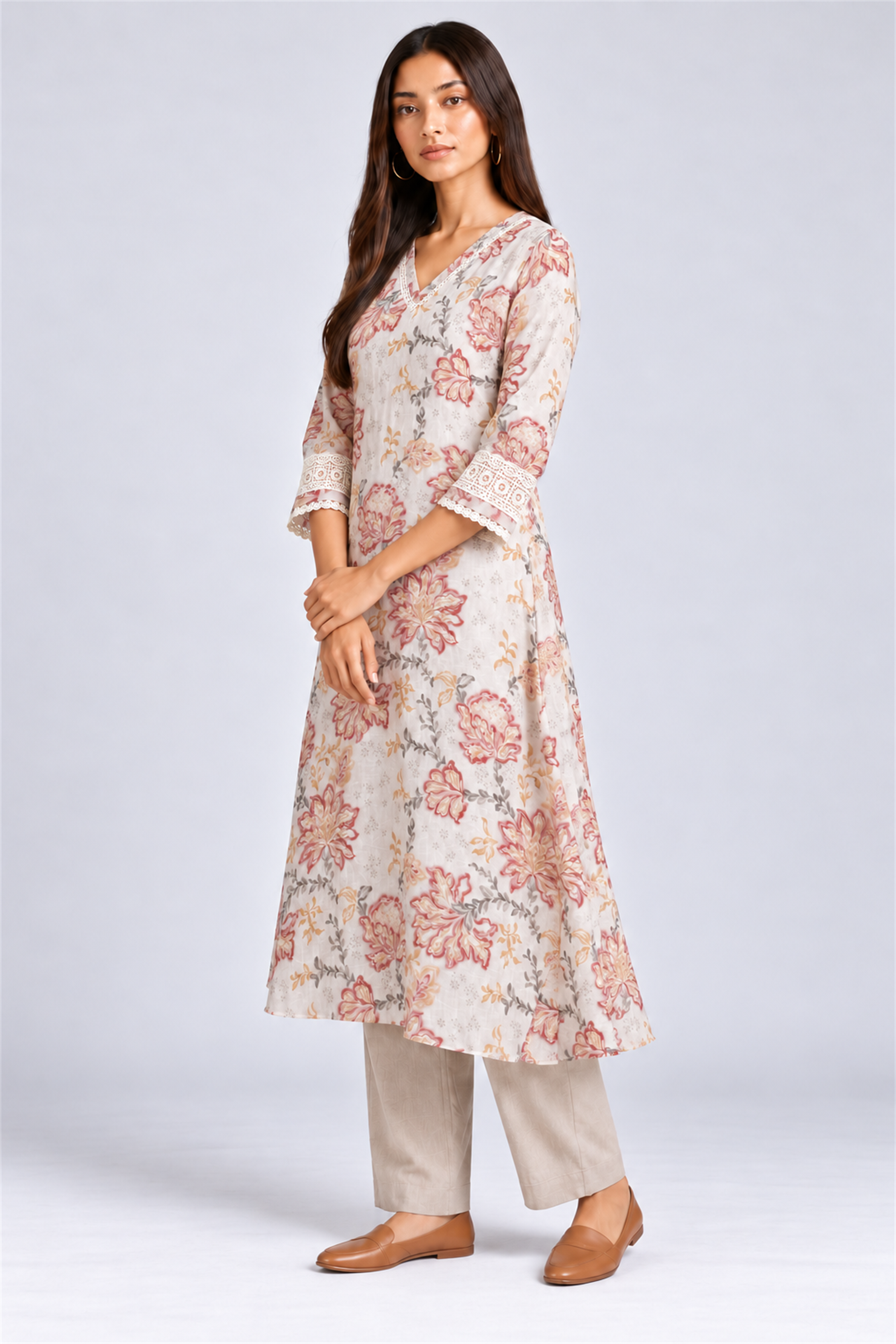 HADA Women's Exclusive Party Kurta - Red