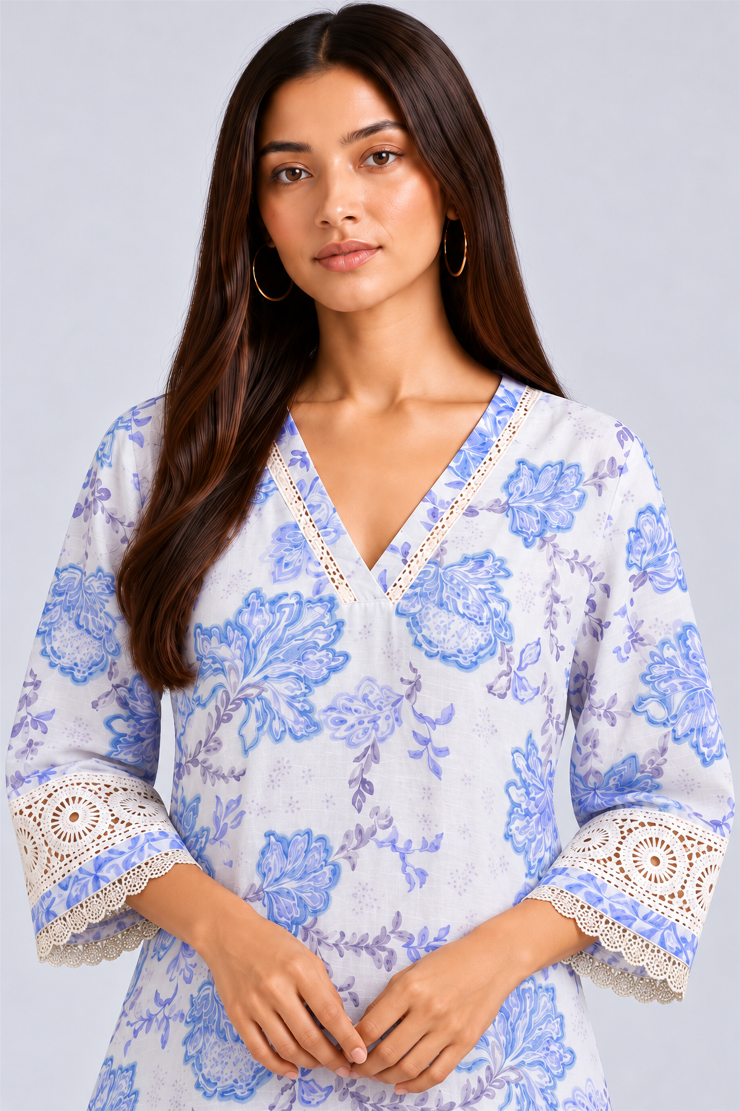 HADA Women's Exclusive Party Kurta - Blue