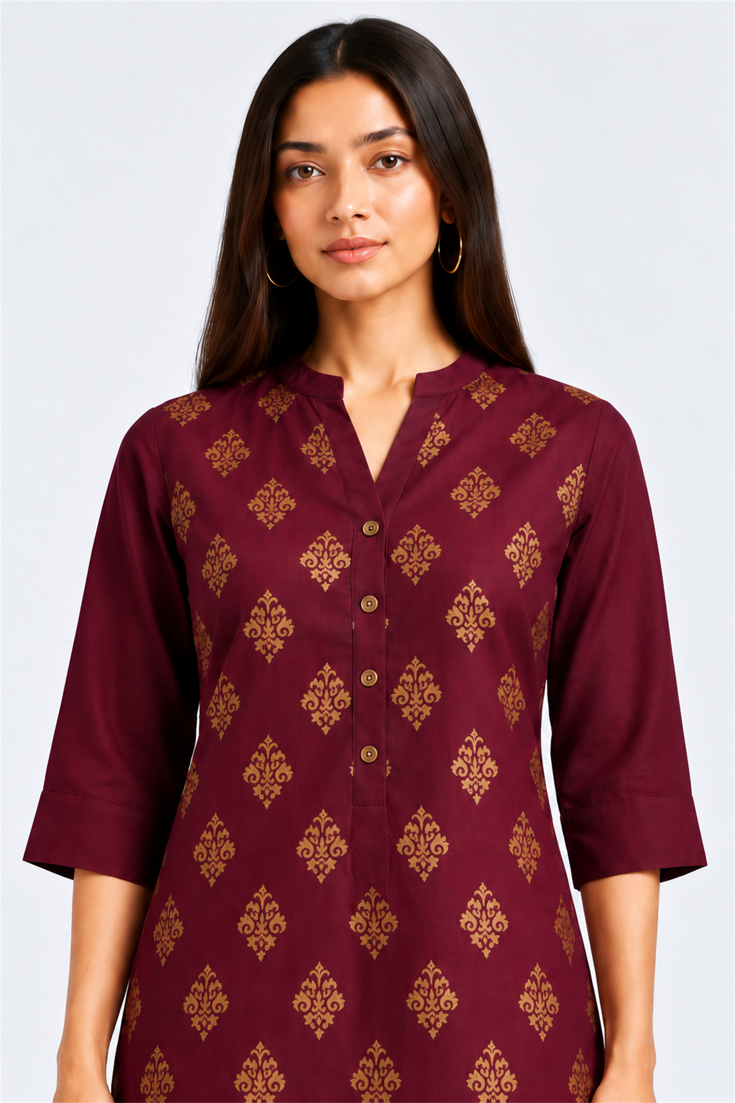 HADA Women's Casual Kurta - Red