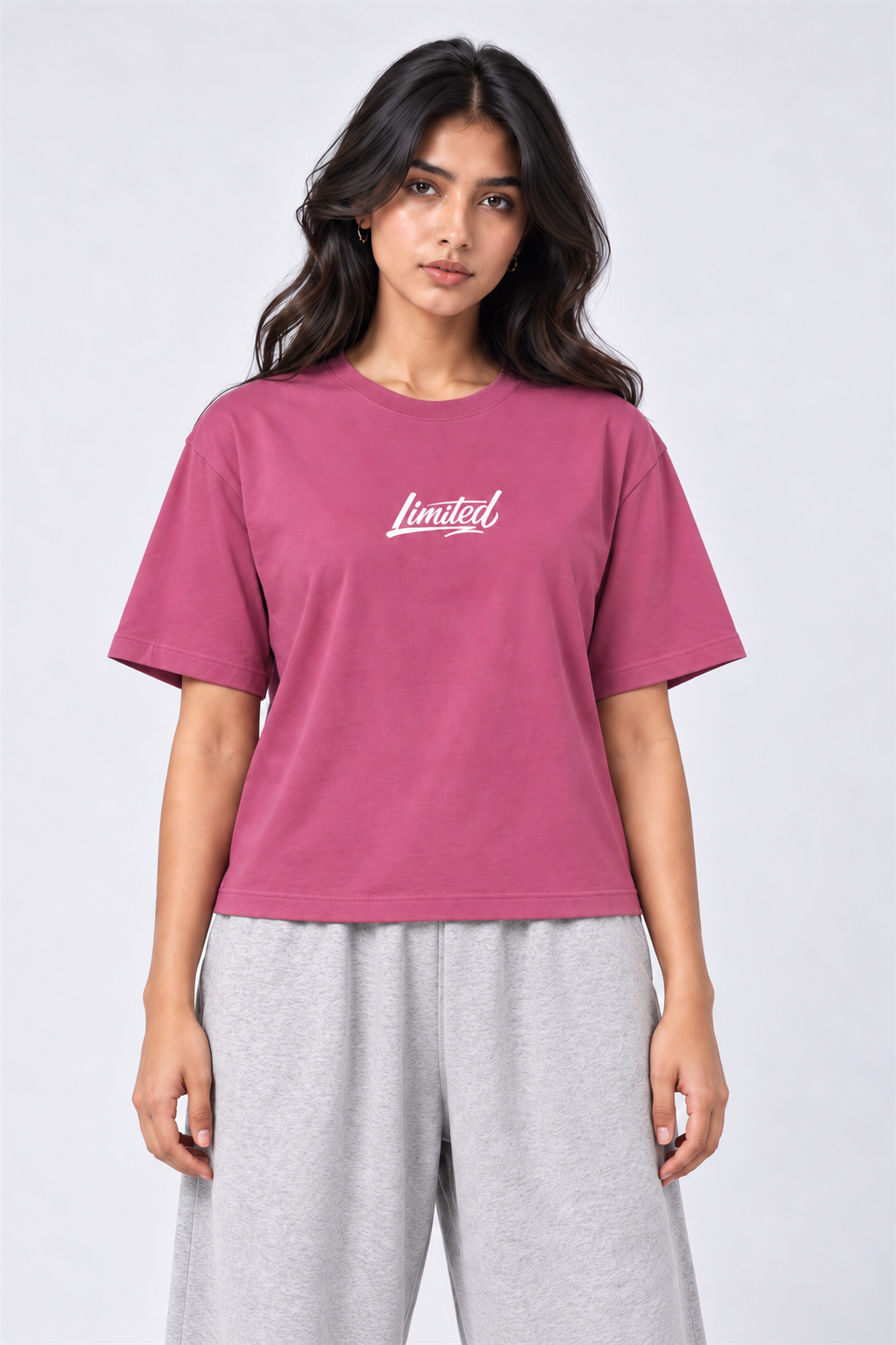 MODANO Crew Neck Tees - Dusty Rose