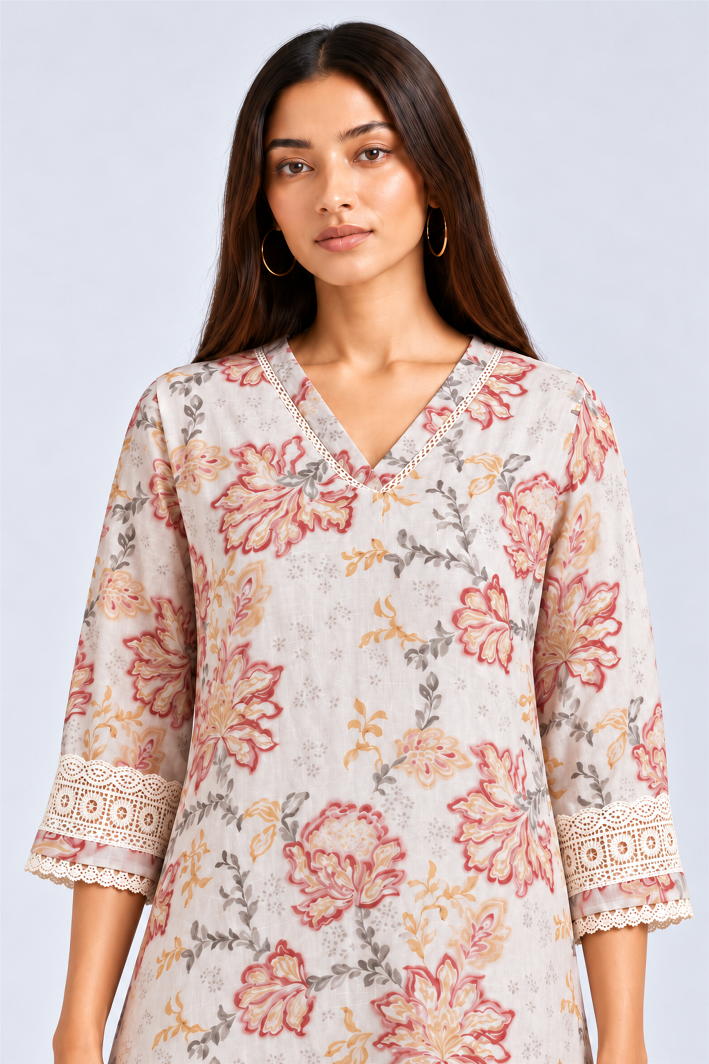 HADA Women's Exclusive Party Kurta - Red
