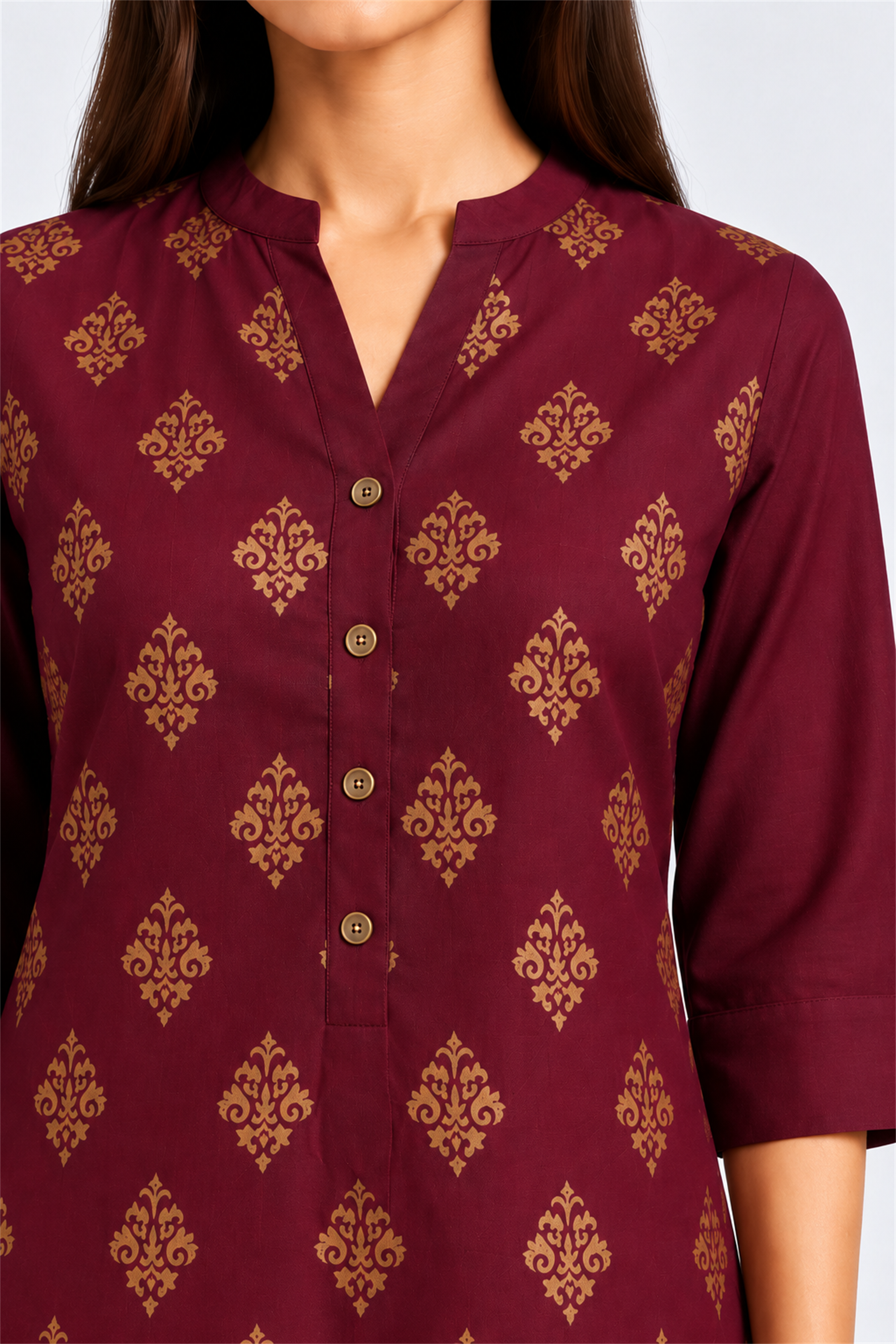 HADA Women's Casual Kurta - Red