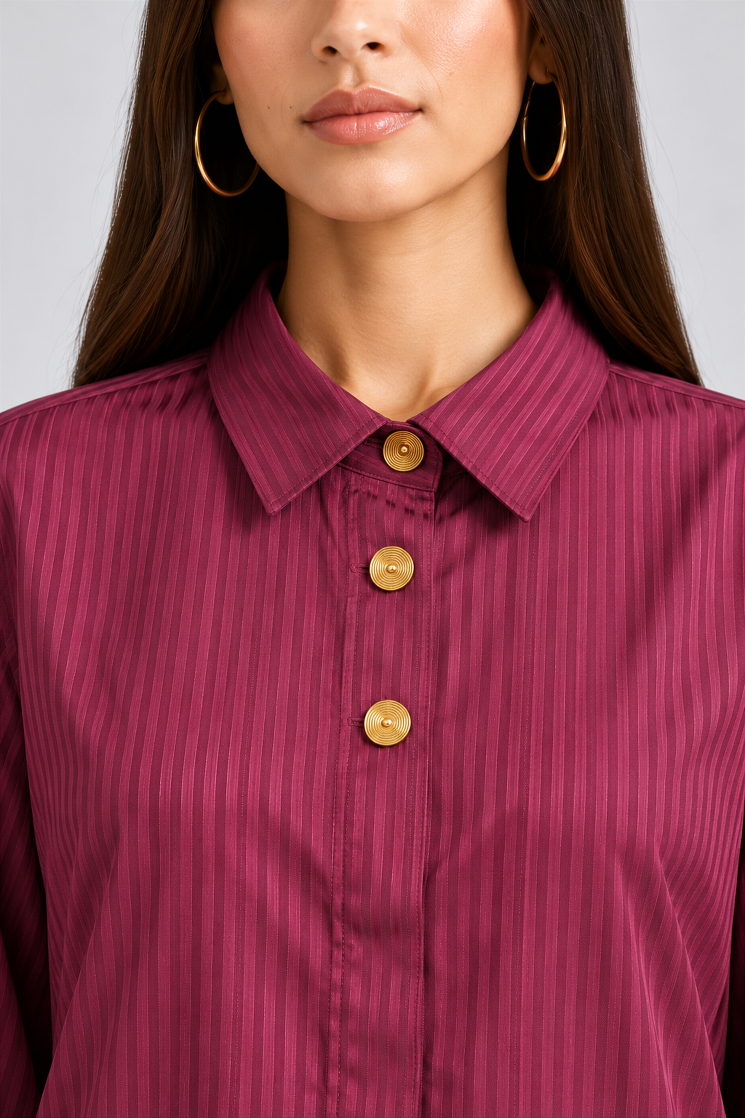 HADA Women's Casual Kurta Top - Maroon