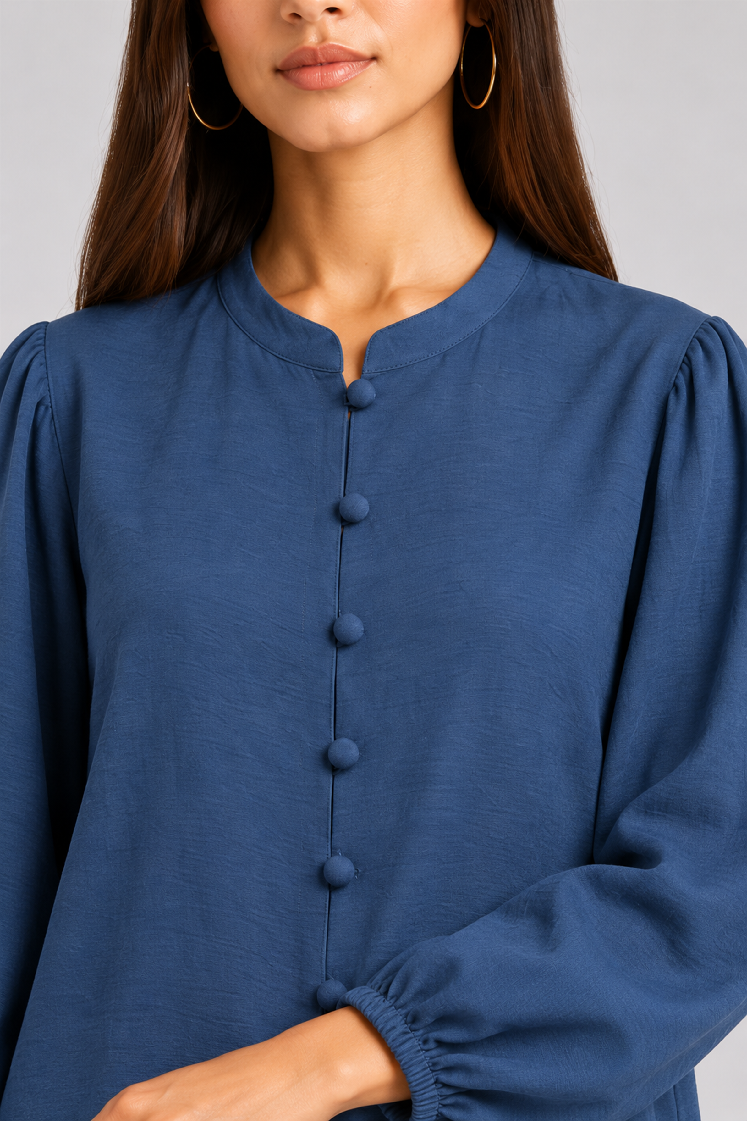 HADA Women's Casual Kurta Top - Blue
