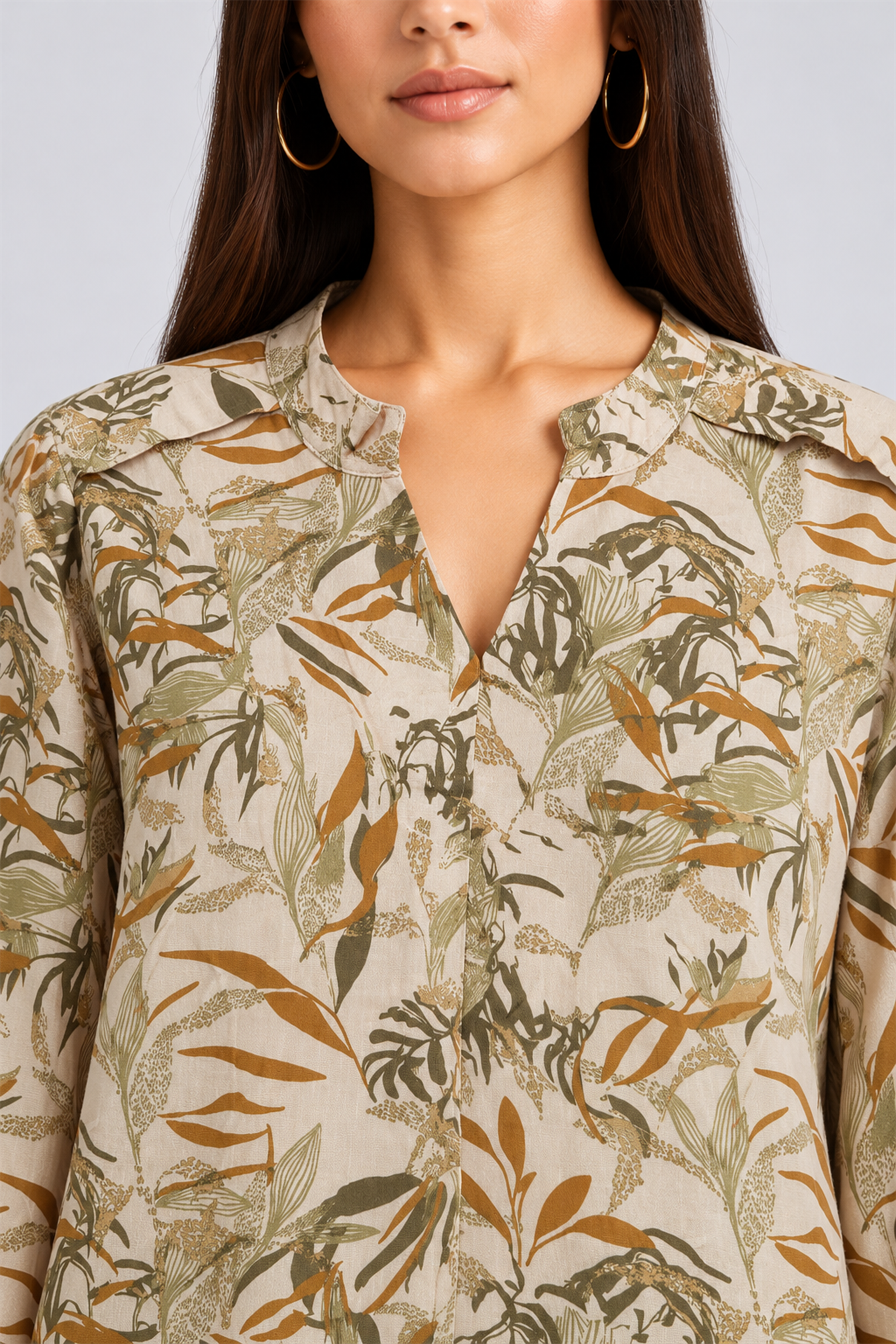 HADA Women's Casual Kurta Top - Green