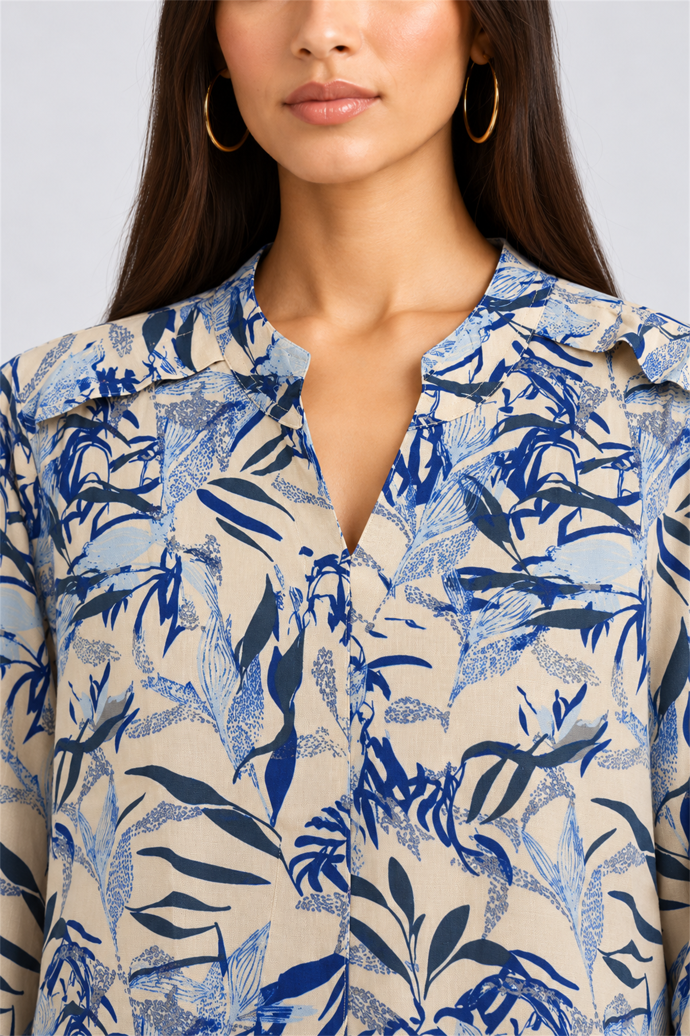 HADA Women's Casual Kurta Top - Blue