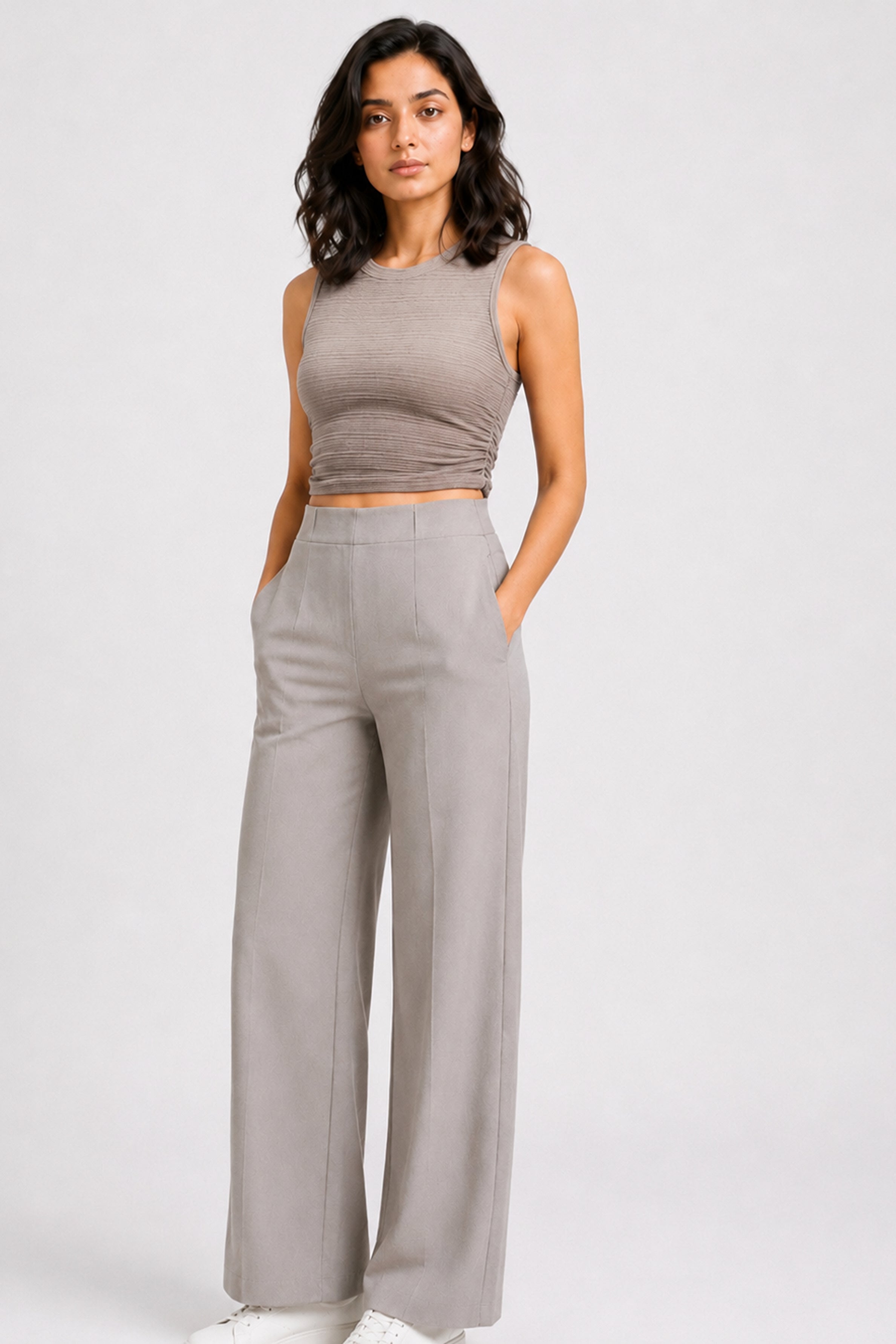 MODANO Casual Top - Beige