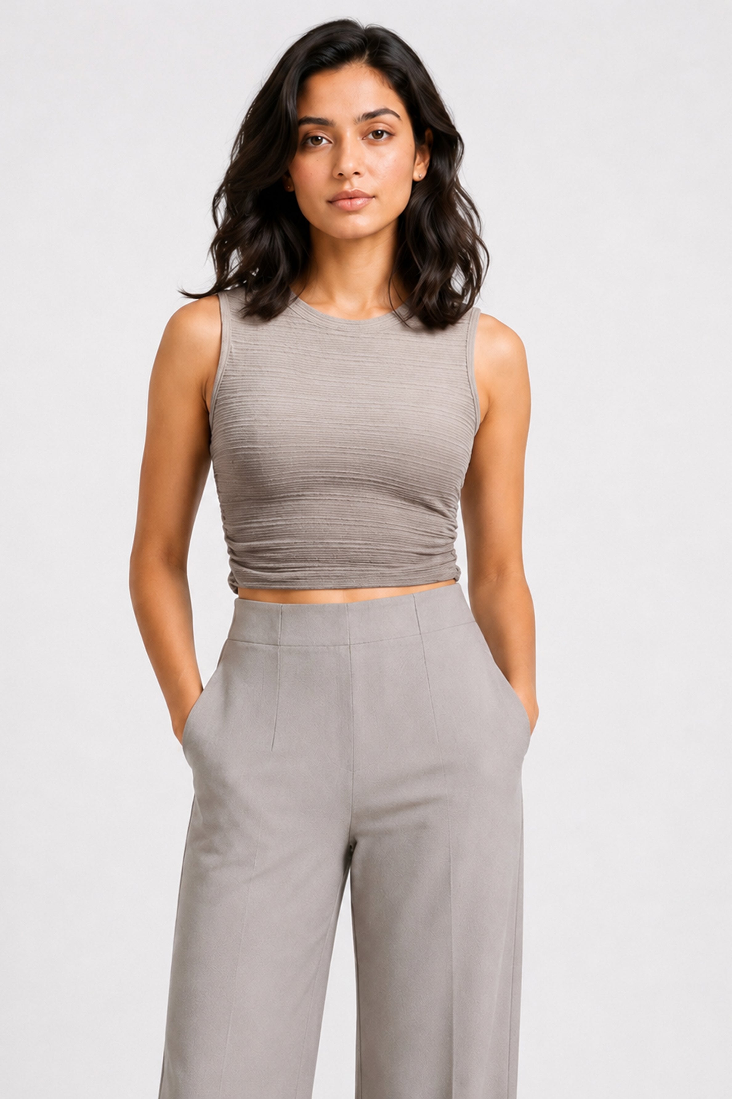 MODANO Casual Top - Beige