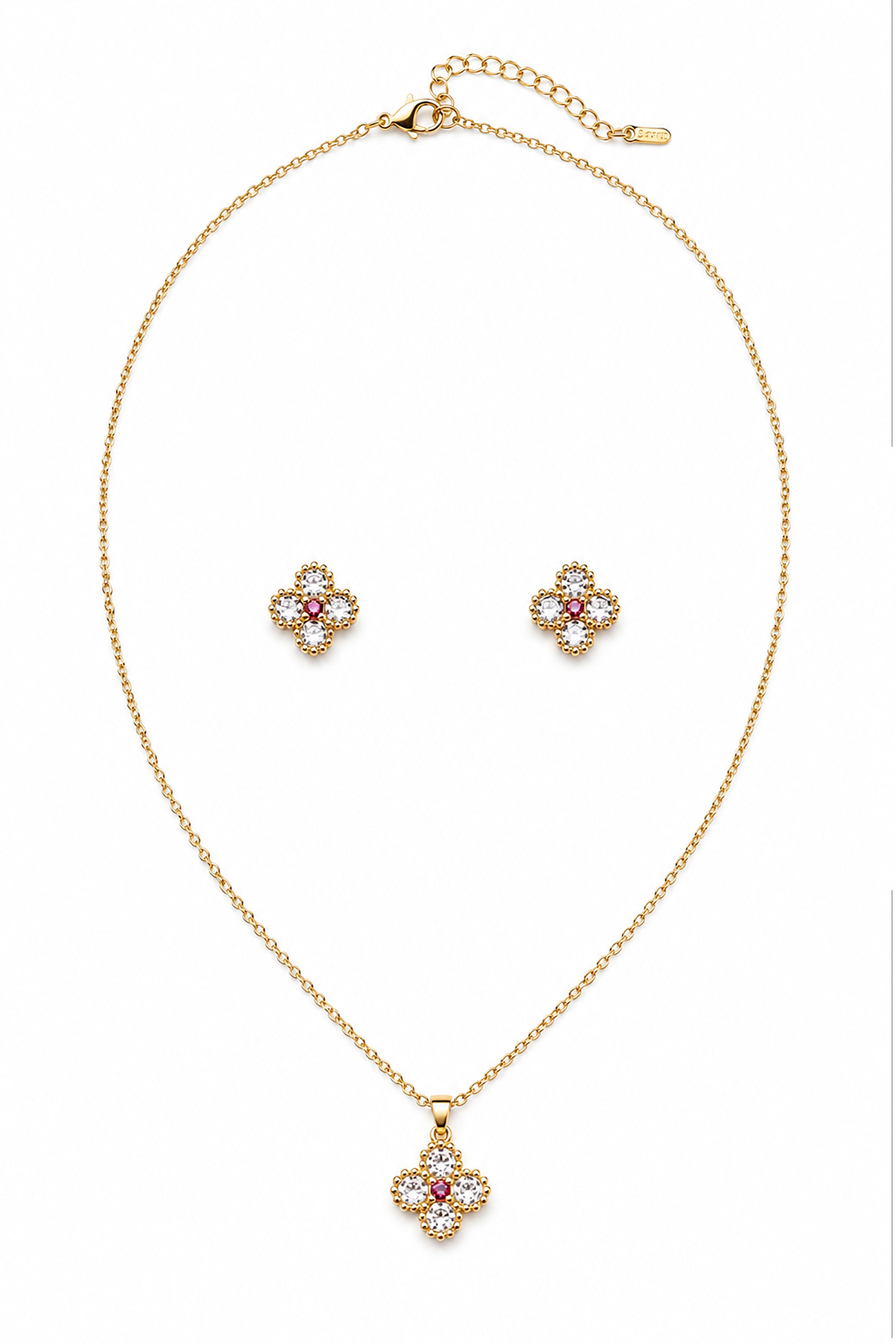 Women’s Elegant Jewellery Set – Chain with Pendant & Earrings