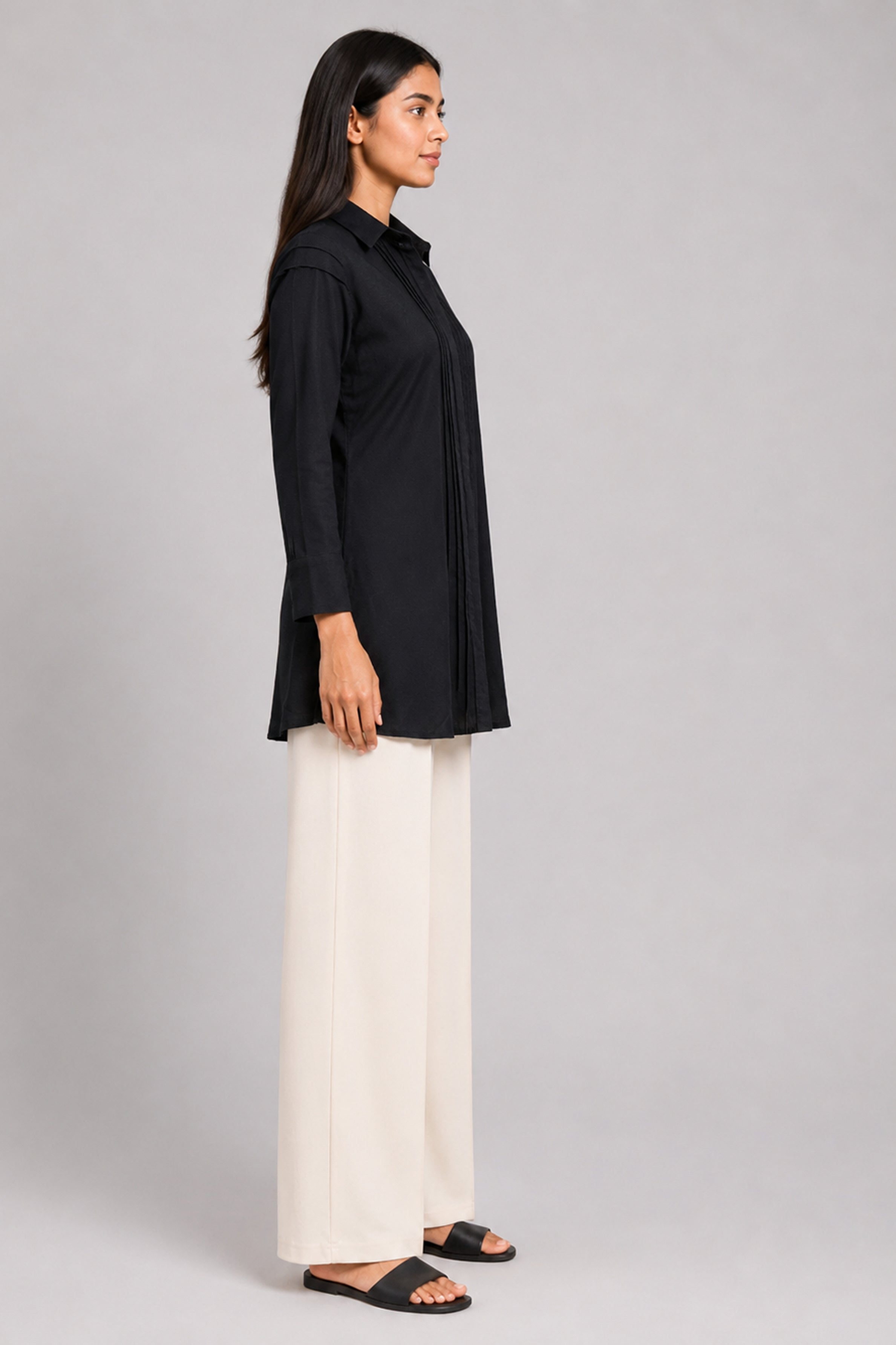 HADA Casual Kurta - Black