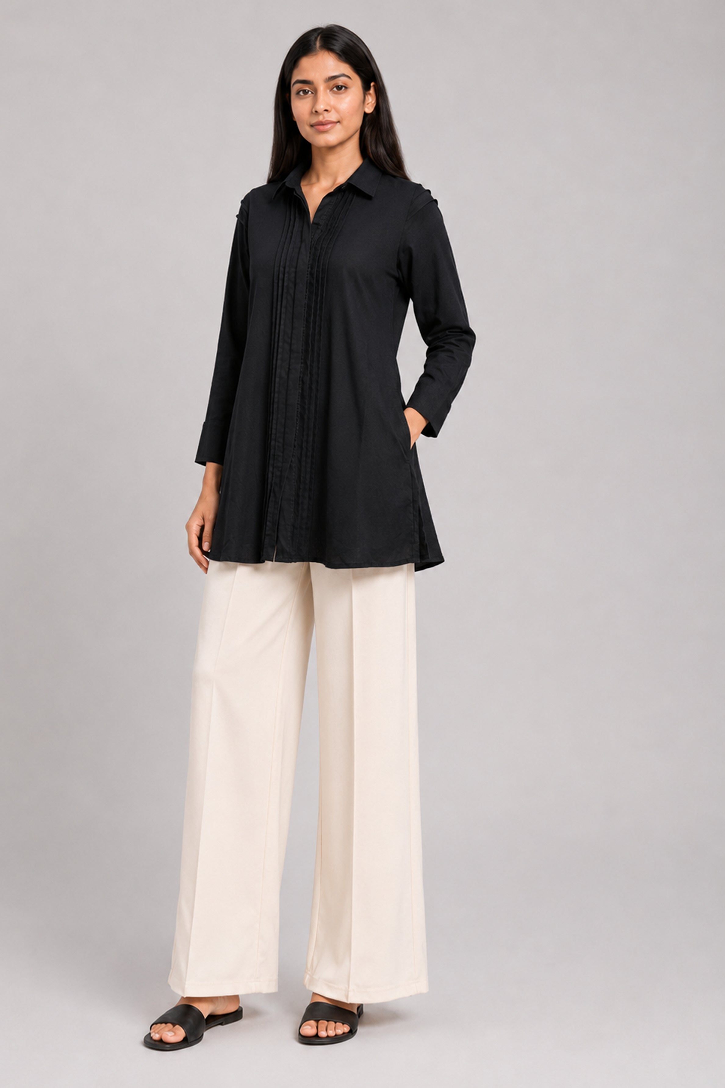 HADA Casual Kurta - Black