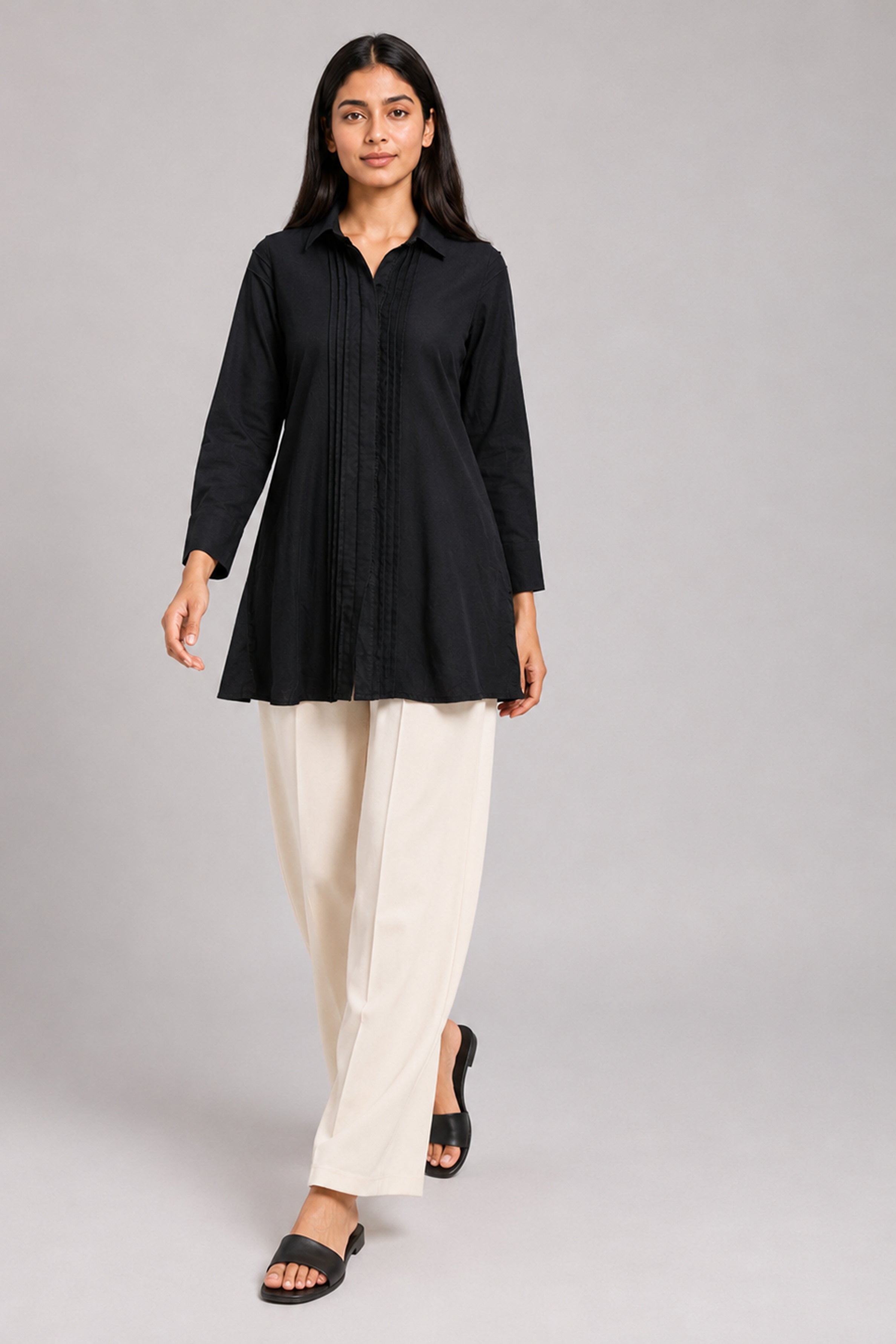 HADA Casual Kurta - Black