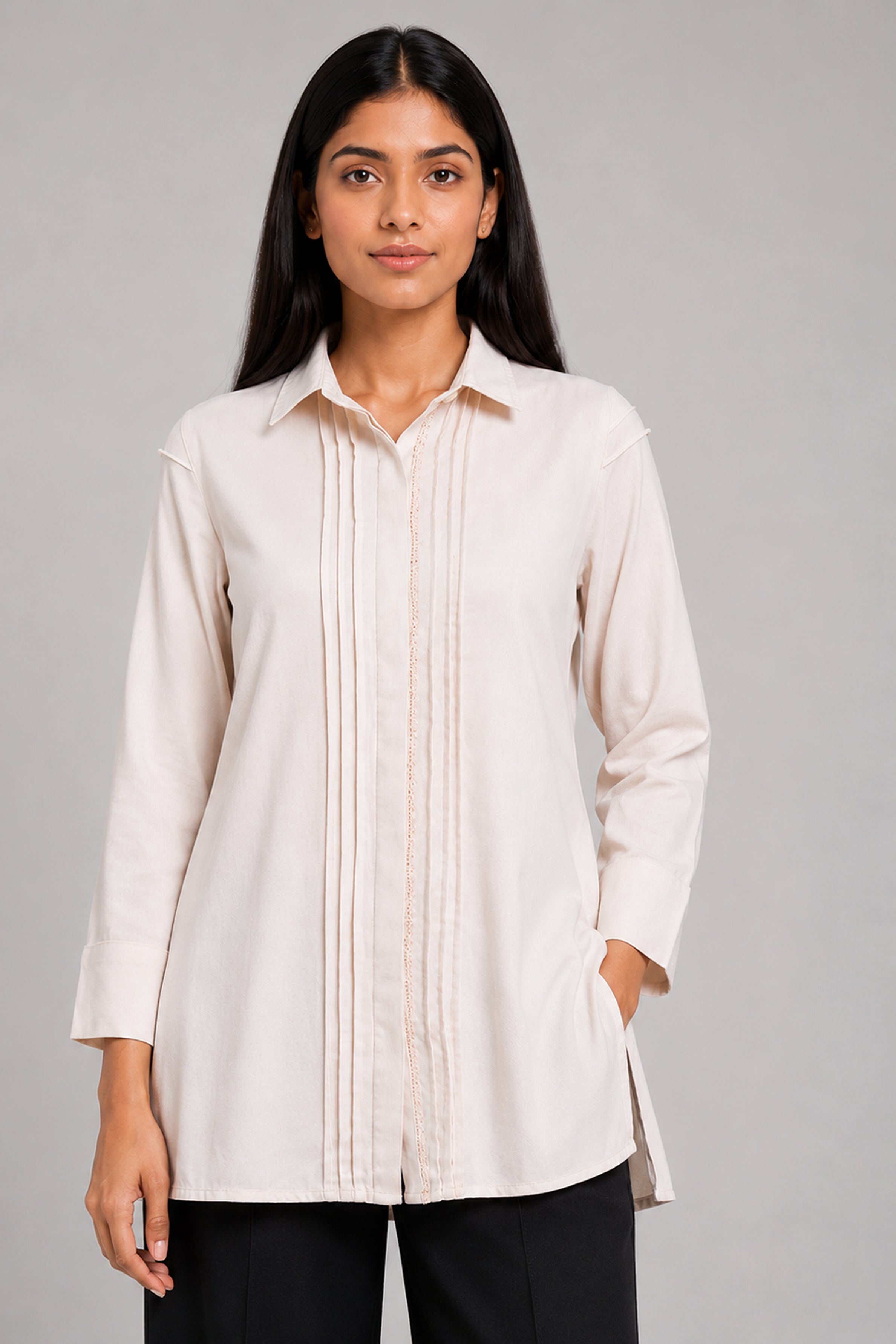 HADA Casual Kurta - Off White
