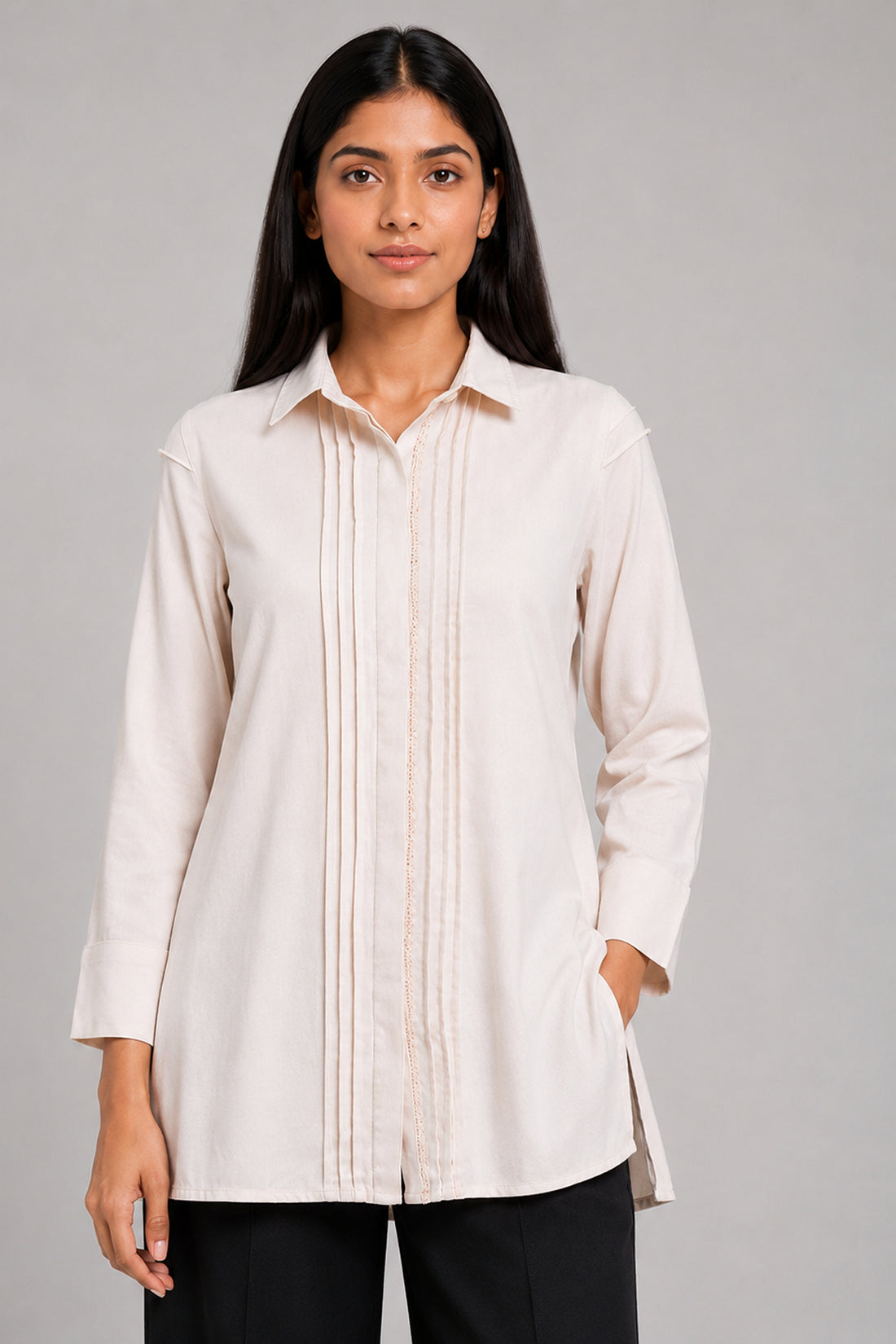 HADA Casual Kurta - Off White