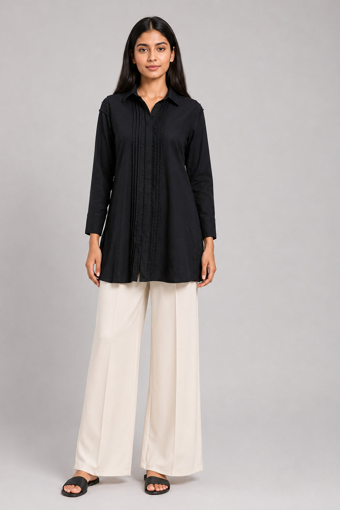 HADA Casual Kurta - Black