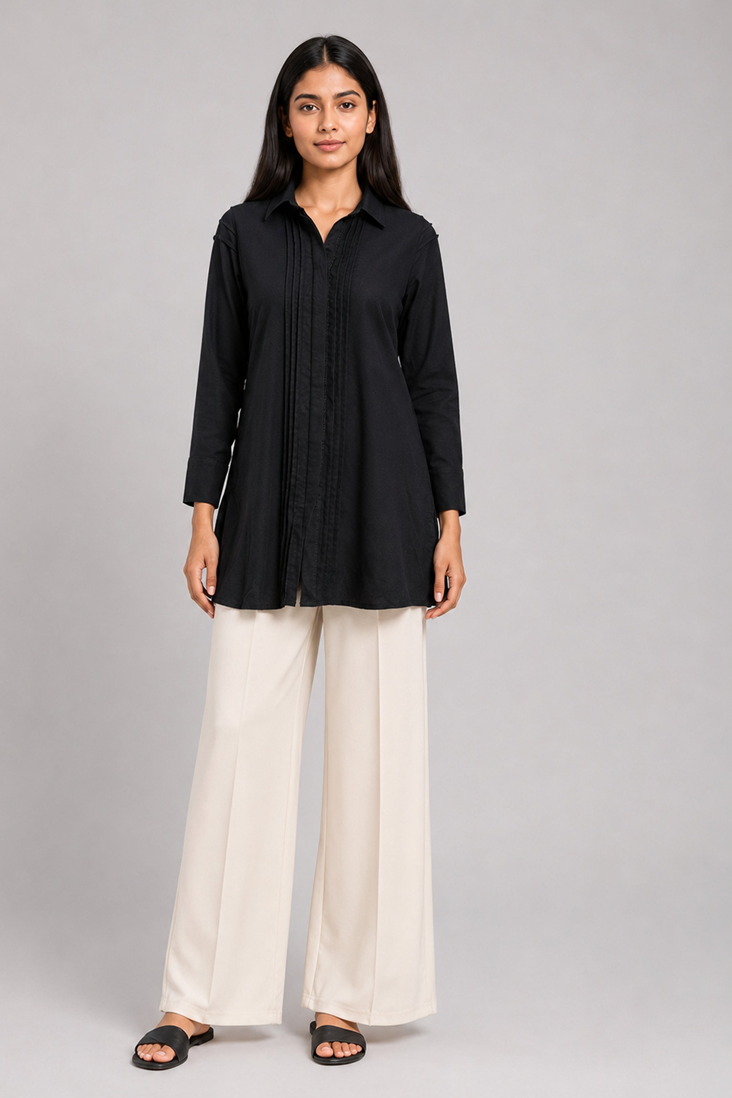 HADA Casual Kurta - Black