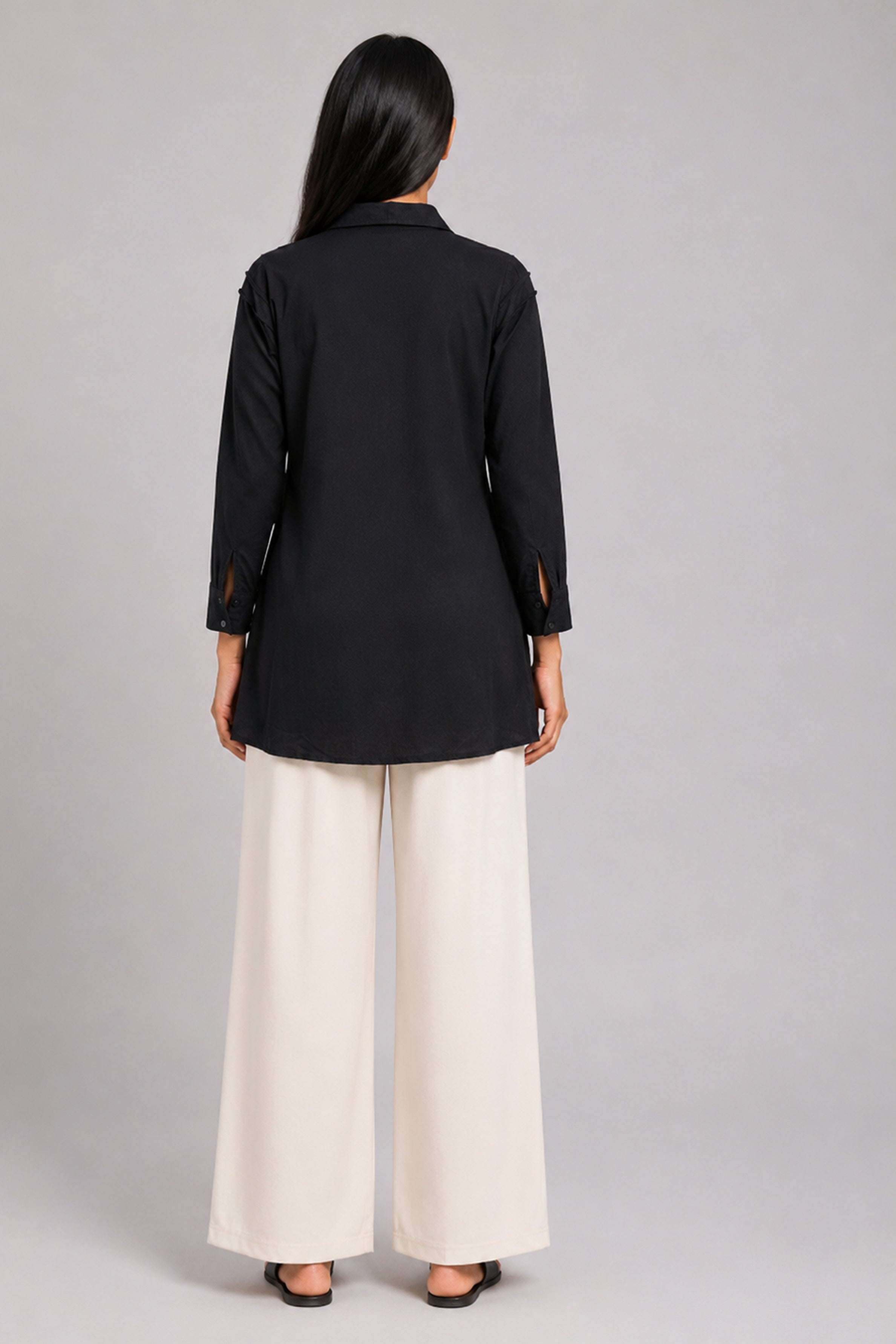 HADA Casual Kurta - Black