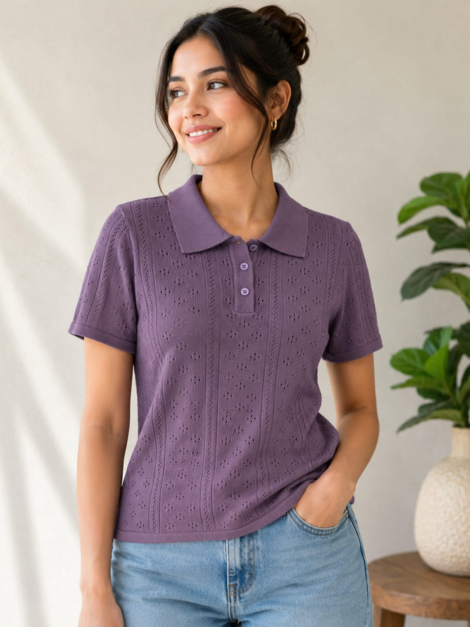 MODANO Regular T-Shirt - Lavender