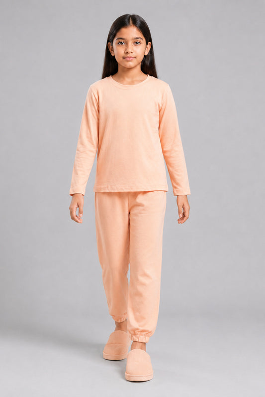 YAWN Kids' Orange Pyjama Set
