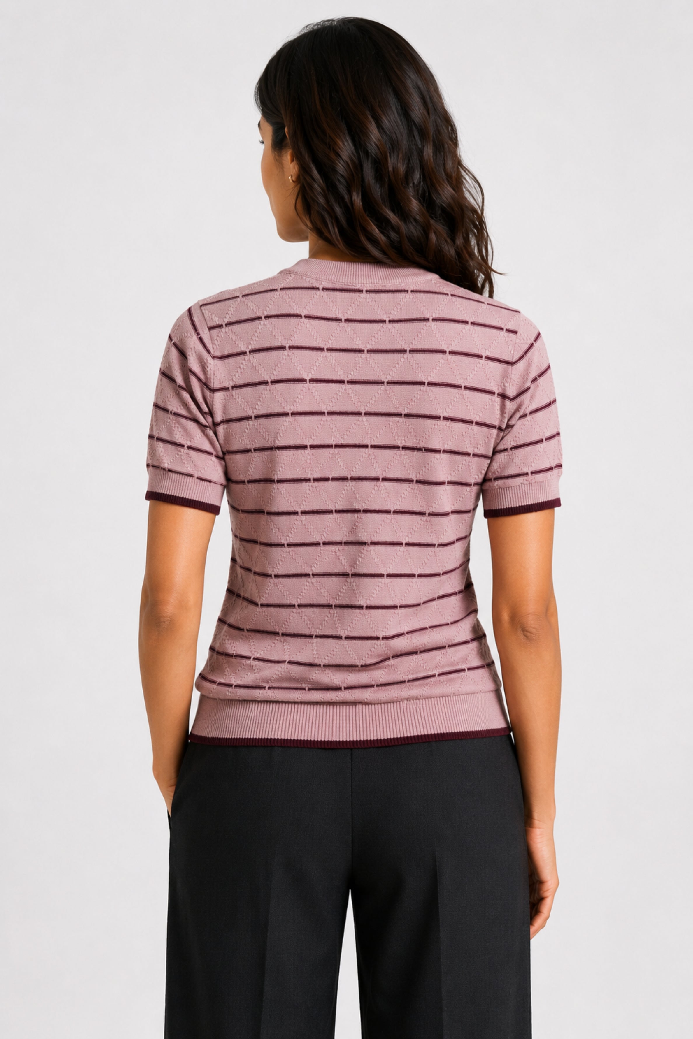 MODANO Crew Neck Short Sleeve Tees - Peach