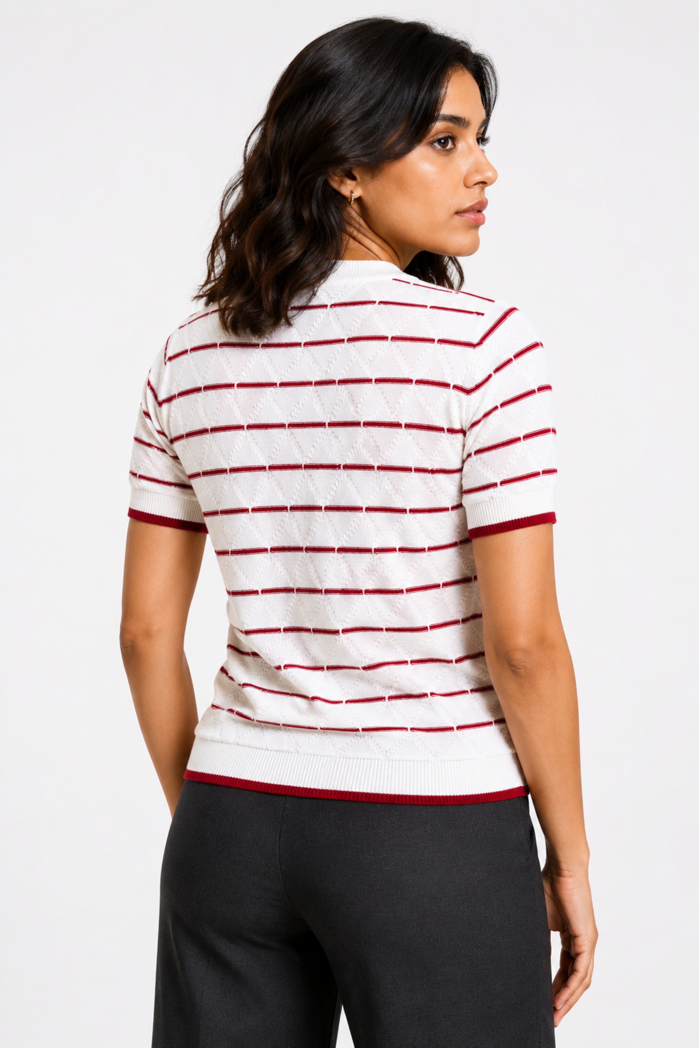 MODANO Crew Neck Short Sleeve Tees - White