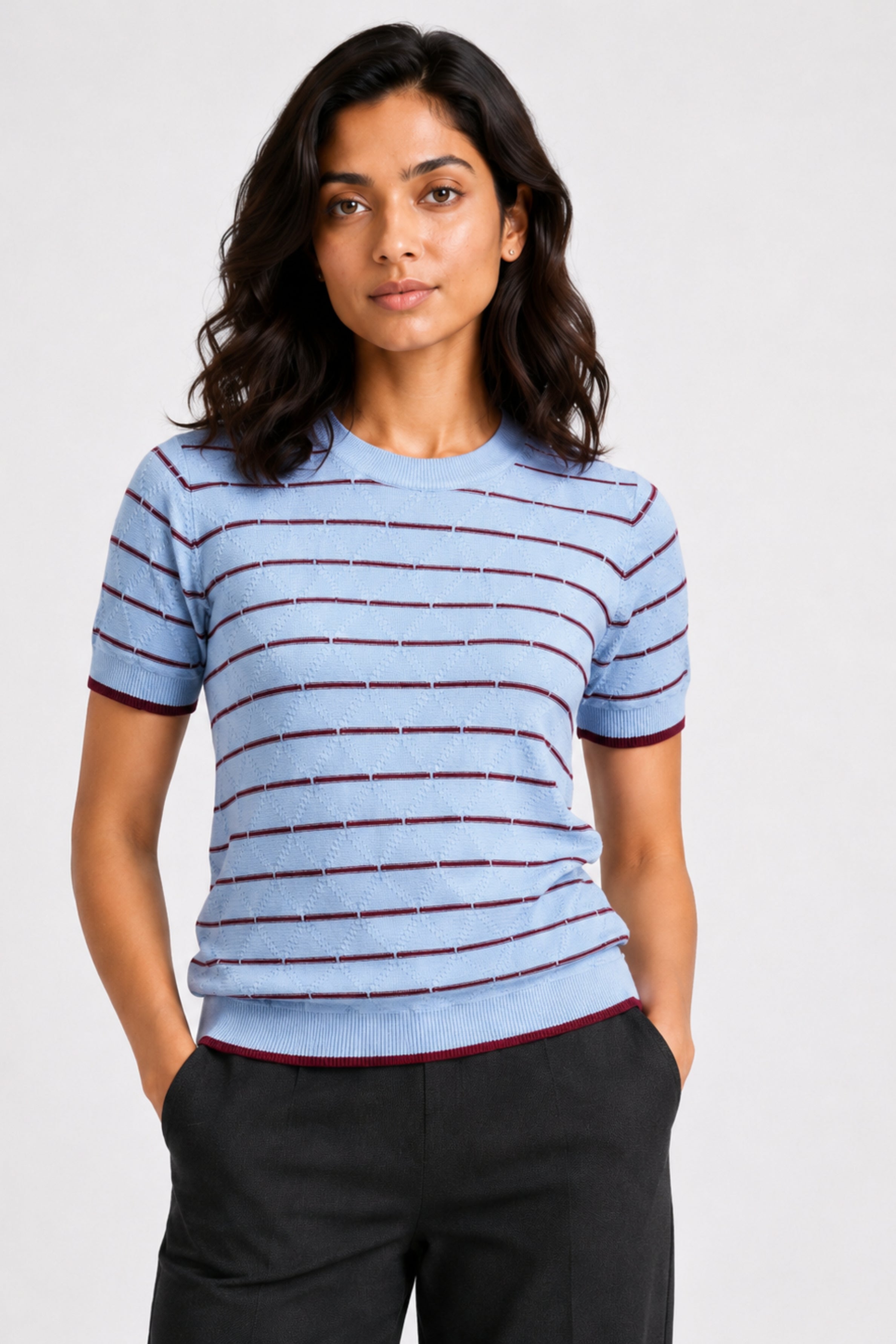 MODANO Crew Neck Short Sleeve Tees - Blue