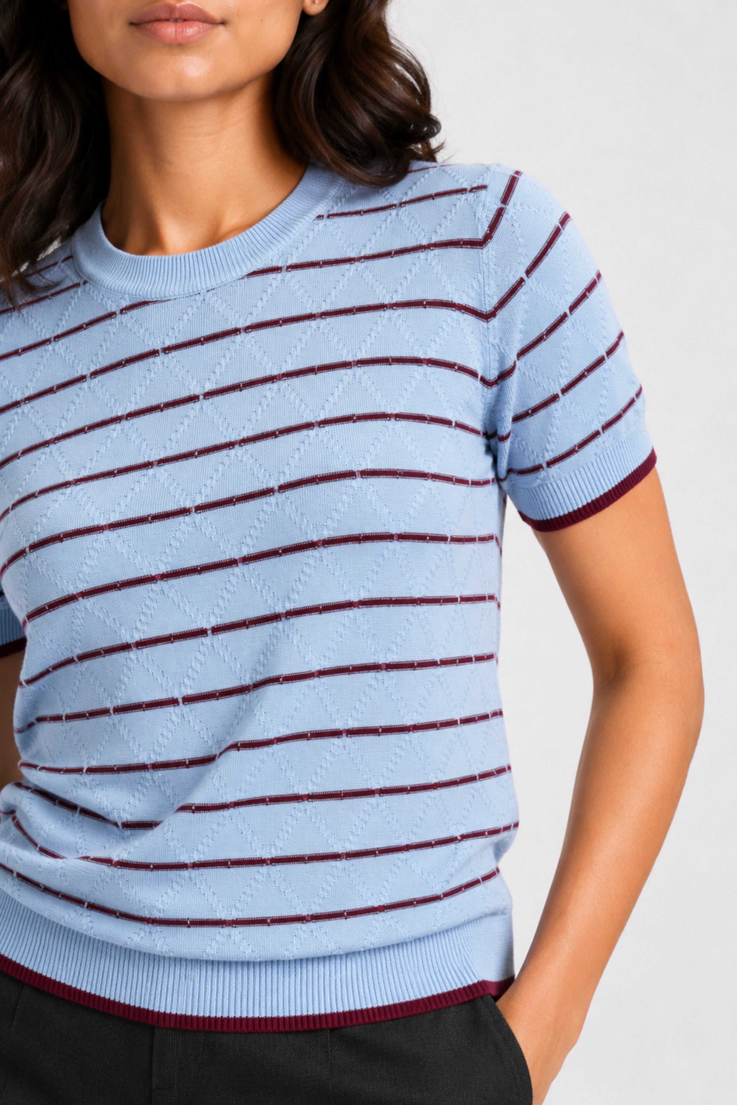 MODANO Crew Neck Short Sleeve Tees - Blue