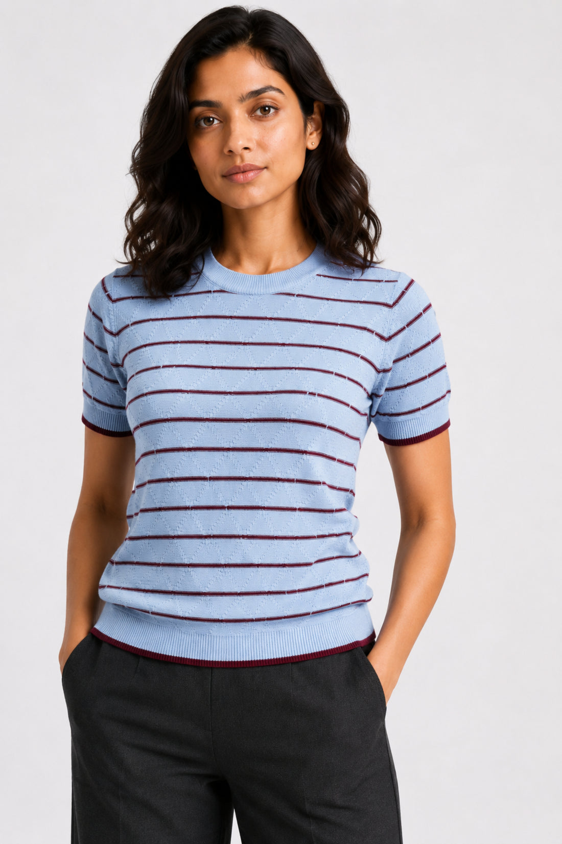 MODANO Crew Neck Short Sleeve Tees - Blue