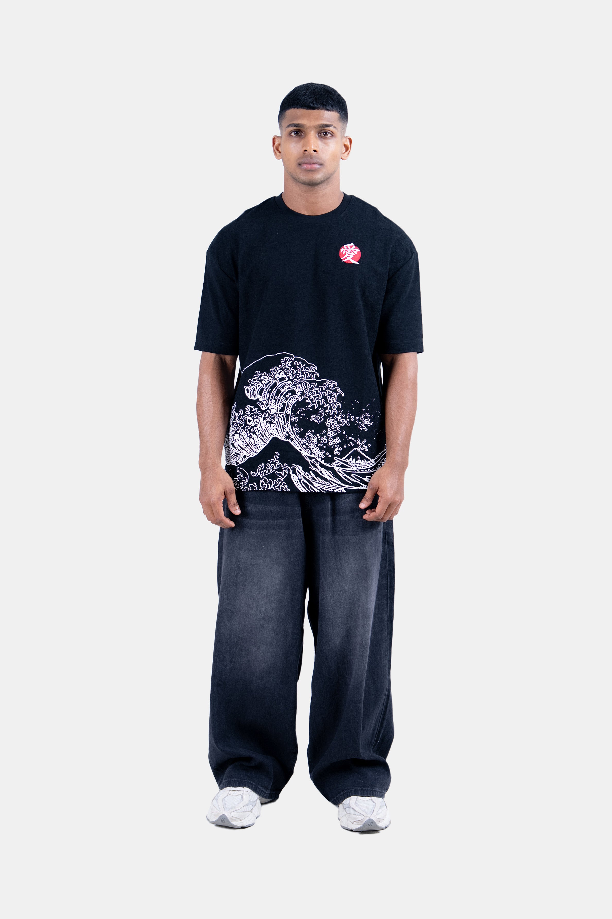Hustle Men's Crew Neck T-Shirt - Black