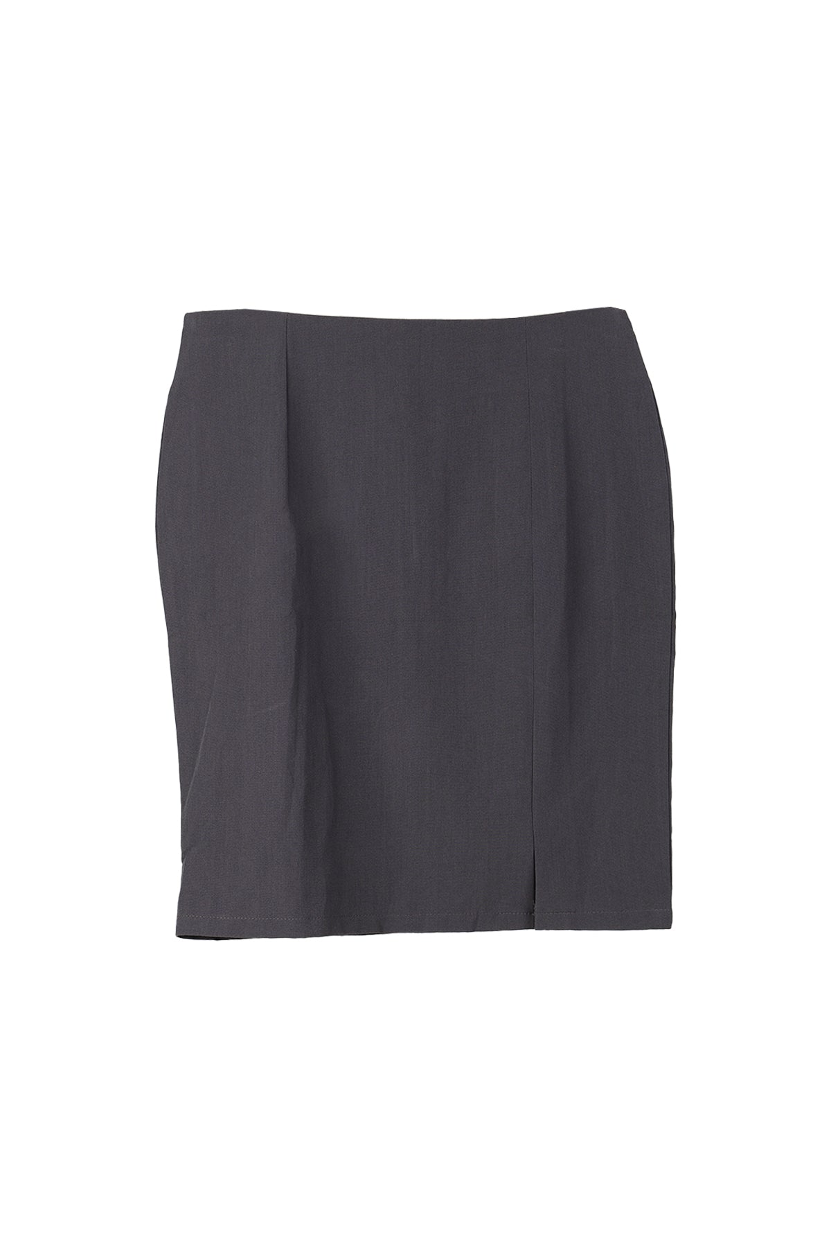 Envogue Women's With Back Slit Plain Office Mini Skirt