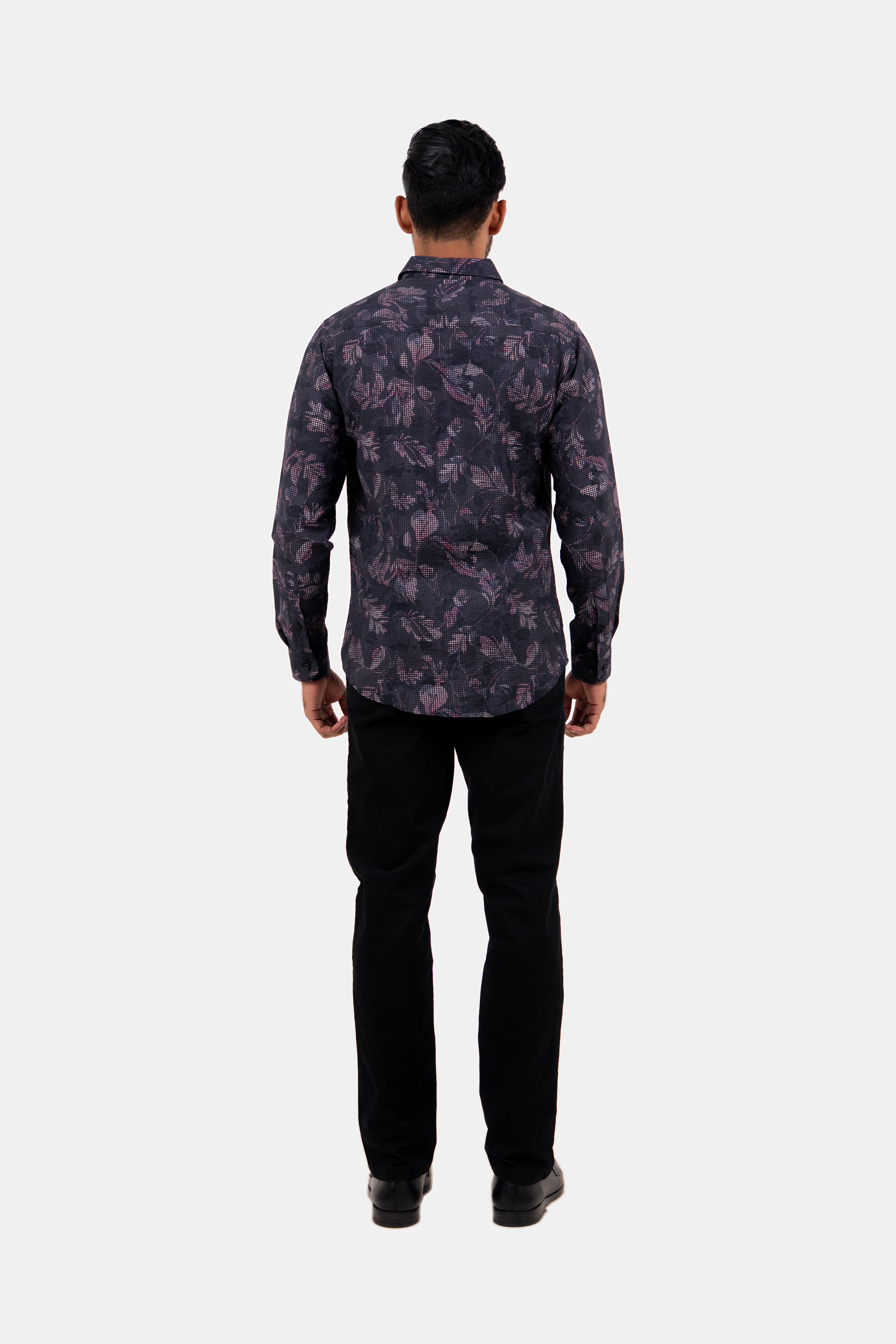 King Street Men's Casual Printed Shirt