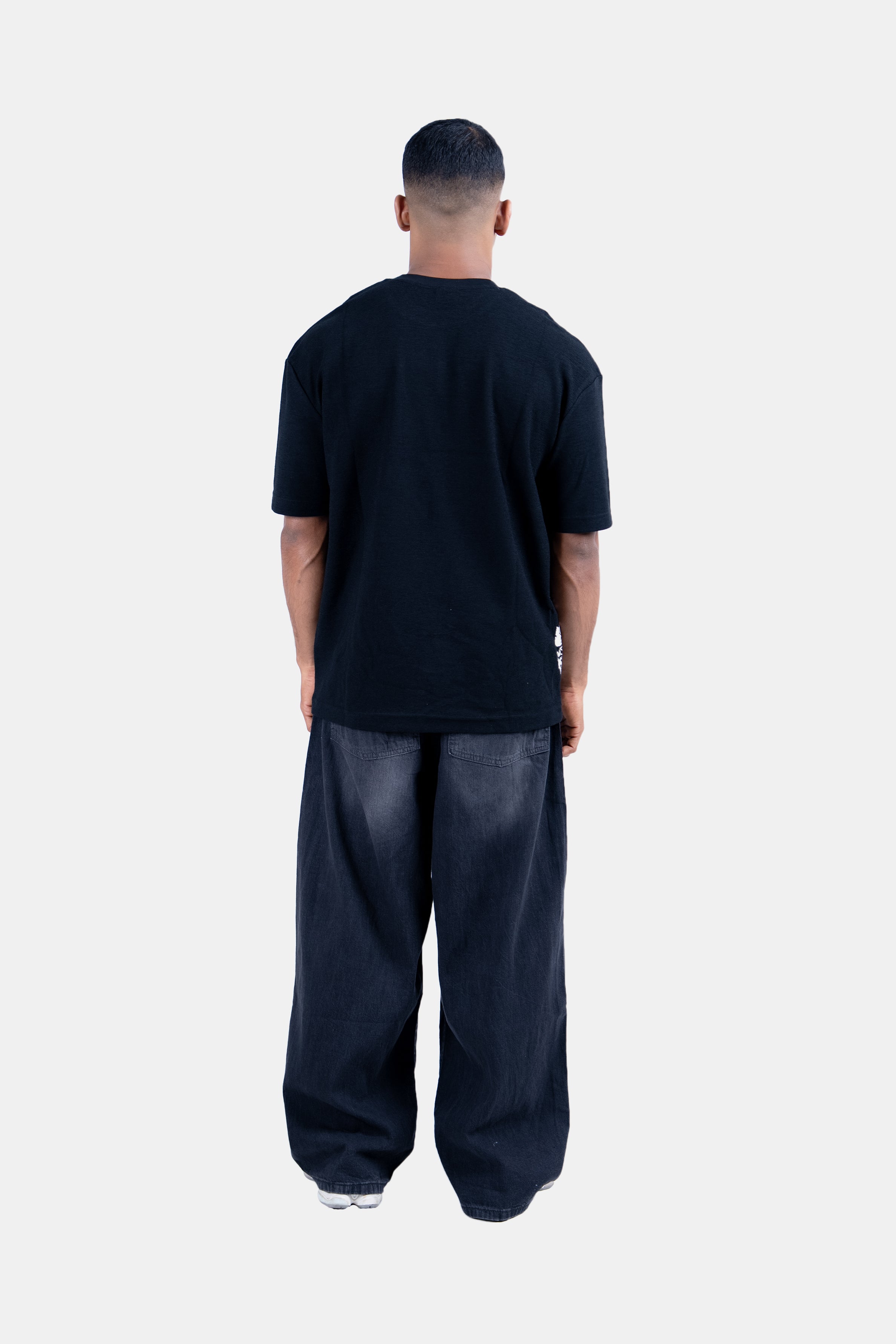 Hustle Men's Crew Neck T-Shirt - Black