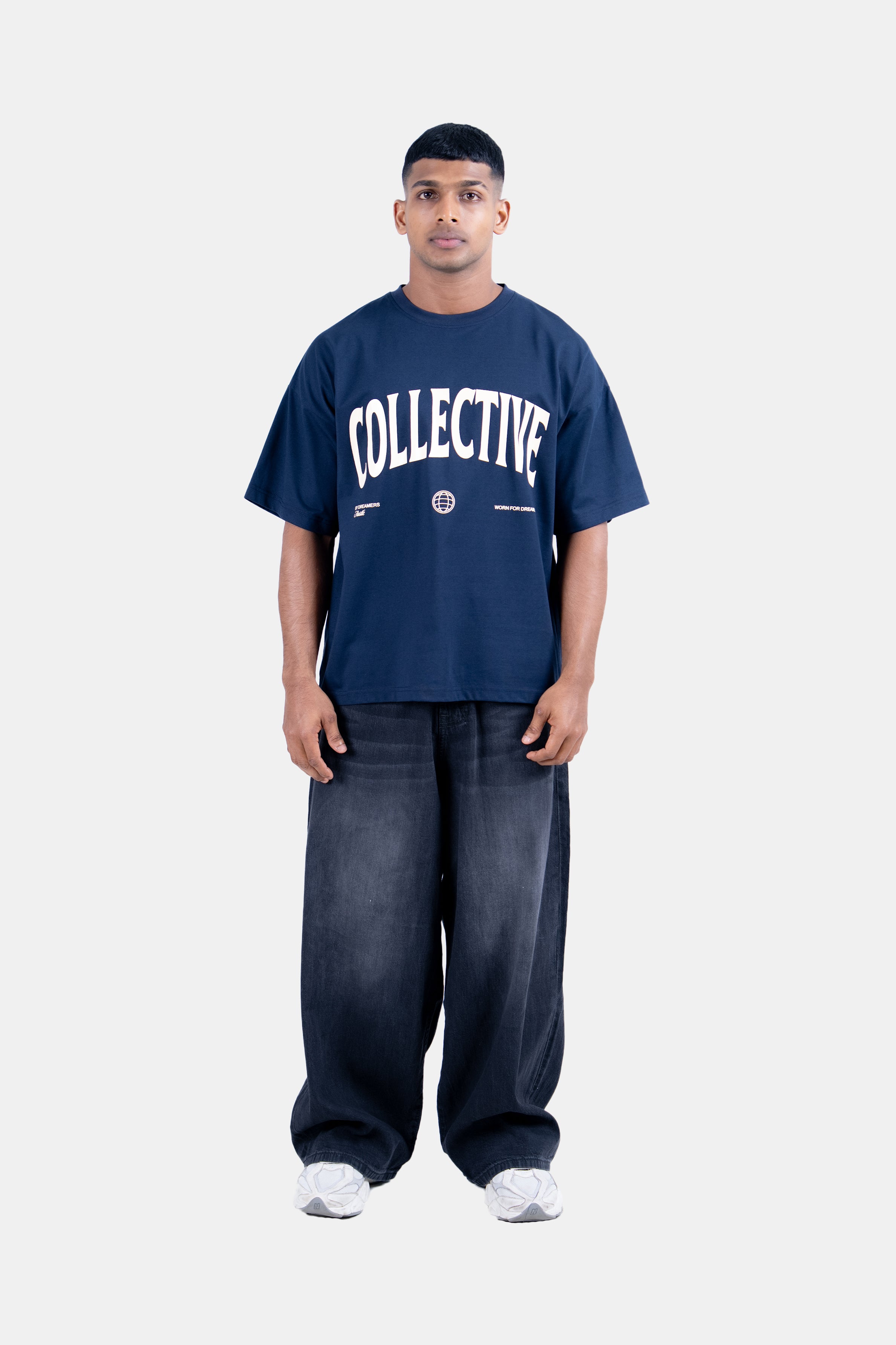 Hustle Men's Crew Neck T-Shirt - Navy