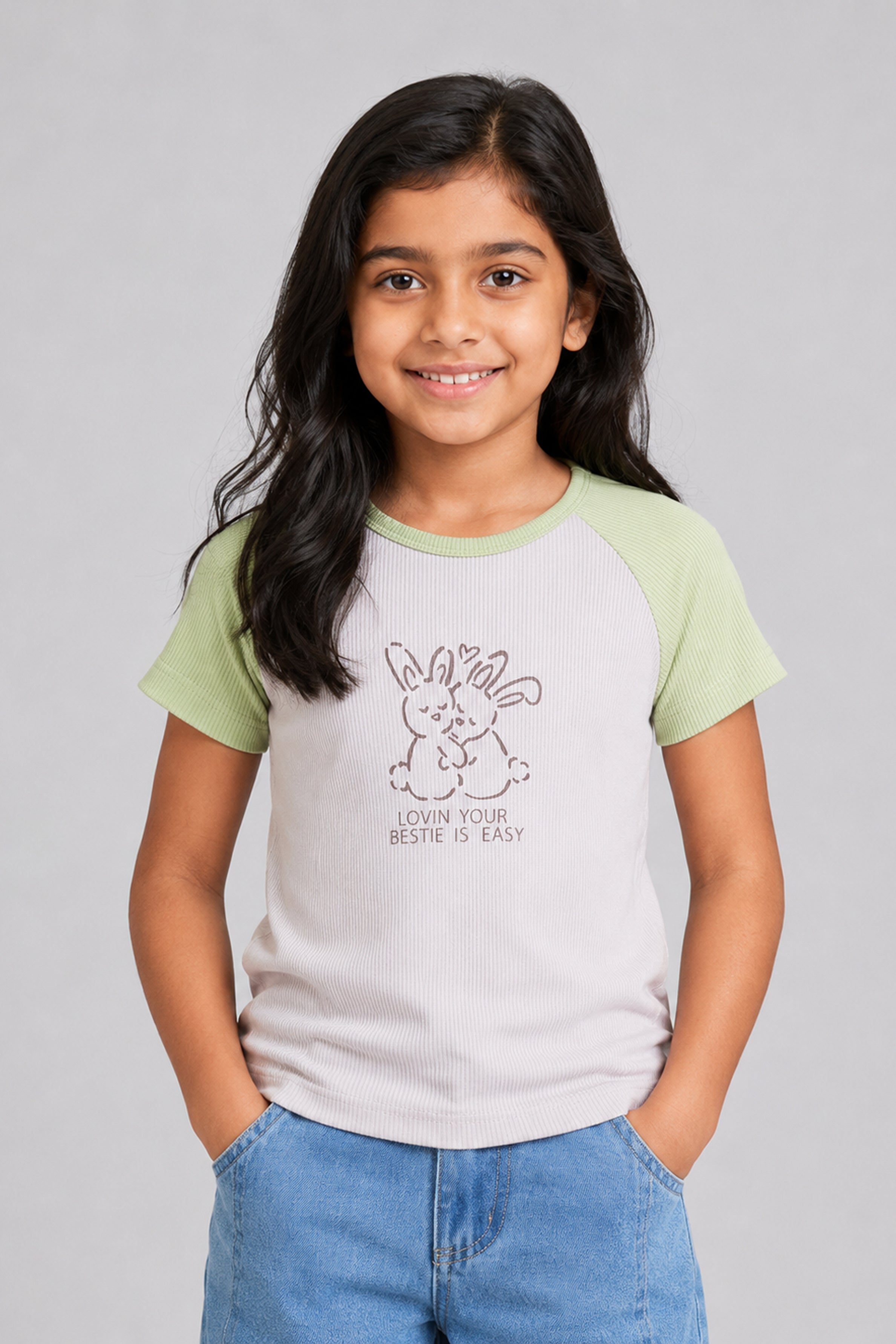 LITTLE MODANO Kids' Grey Top
