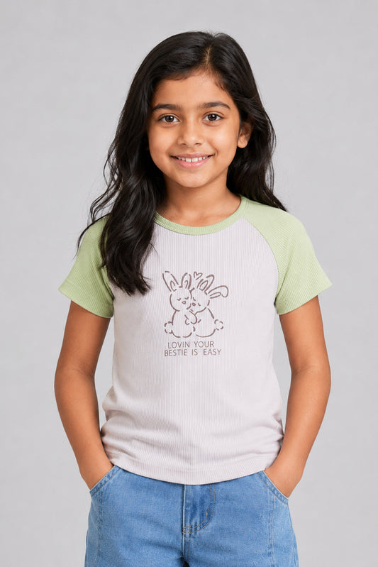 LITTLE MODANO Kids' Grey Top