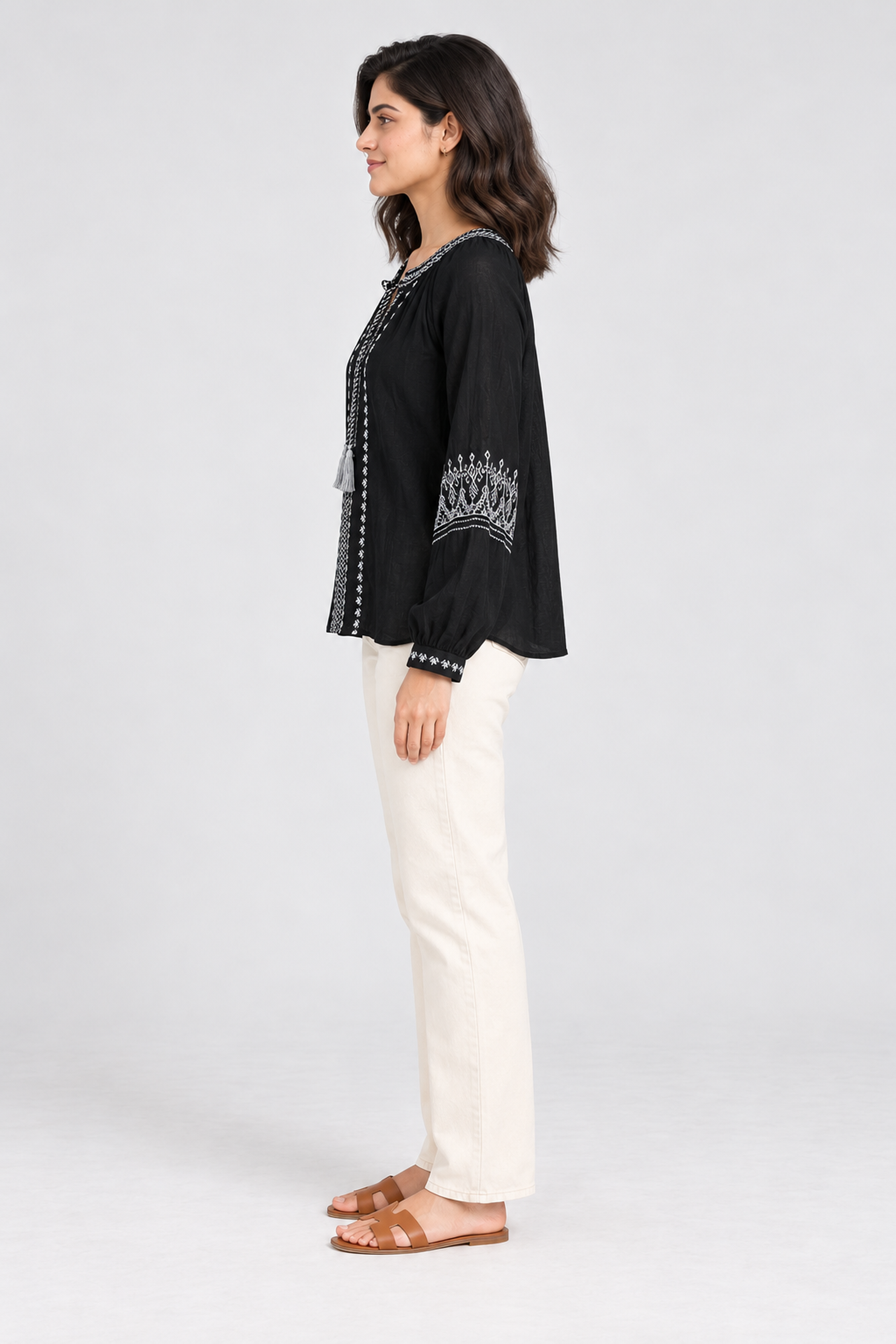 FOREVER 21 Women's Casual Regular Blouse - Black