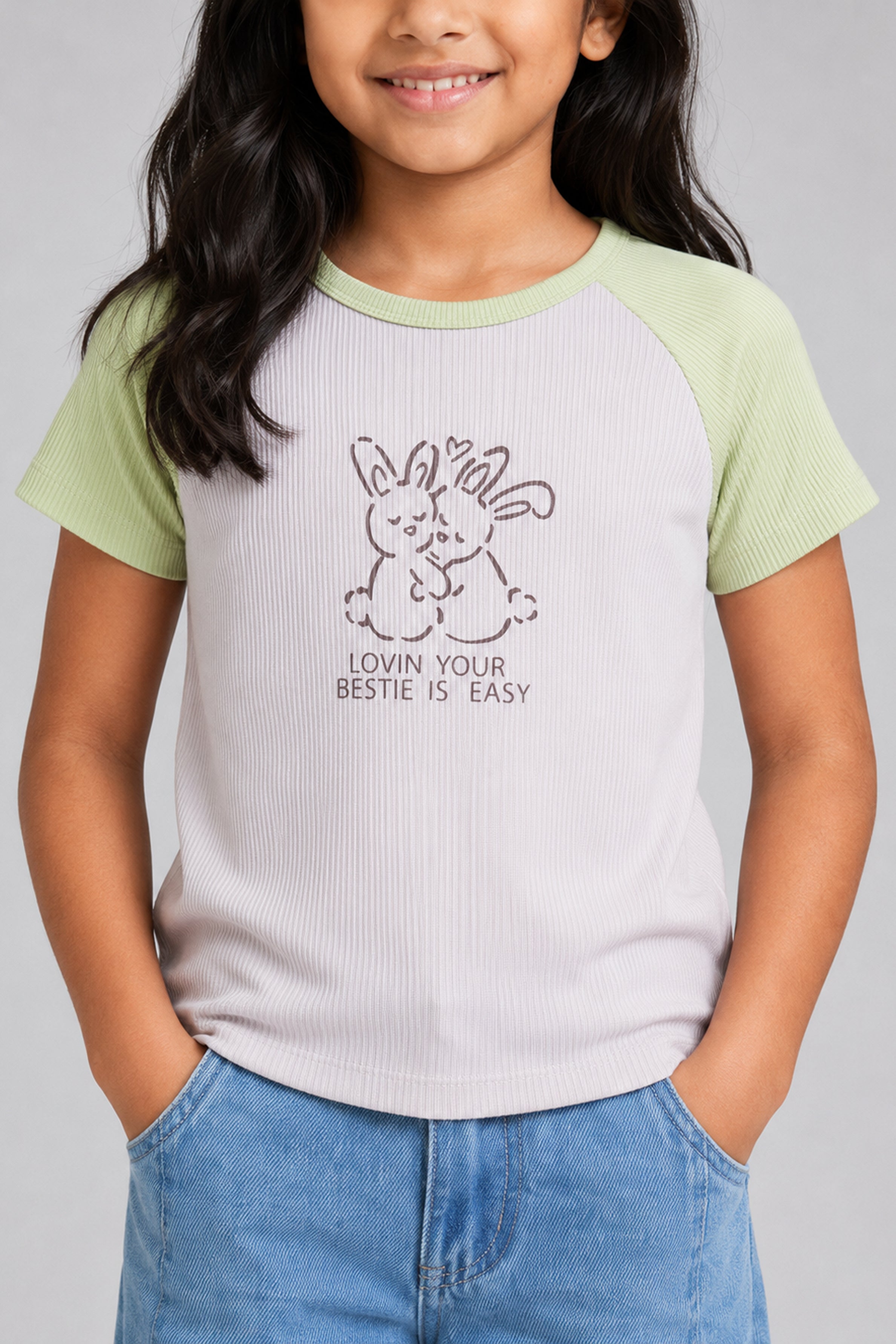 LITTLE MODANO Kids' Grey Top