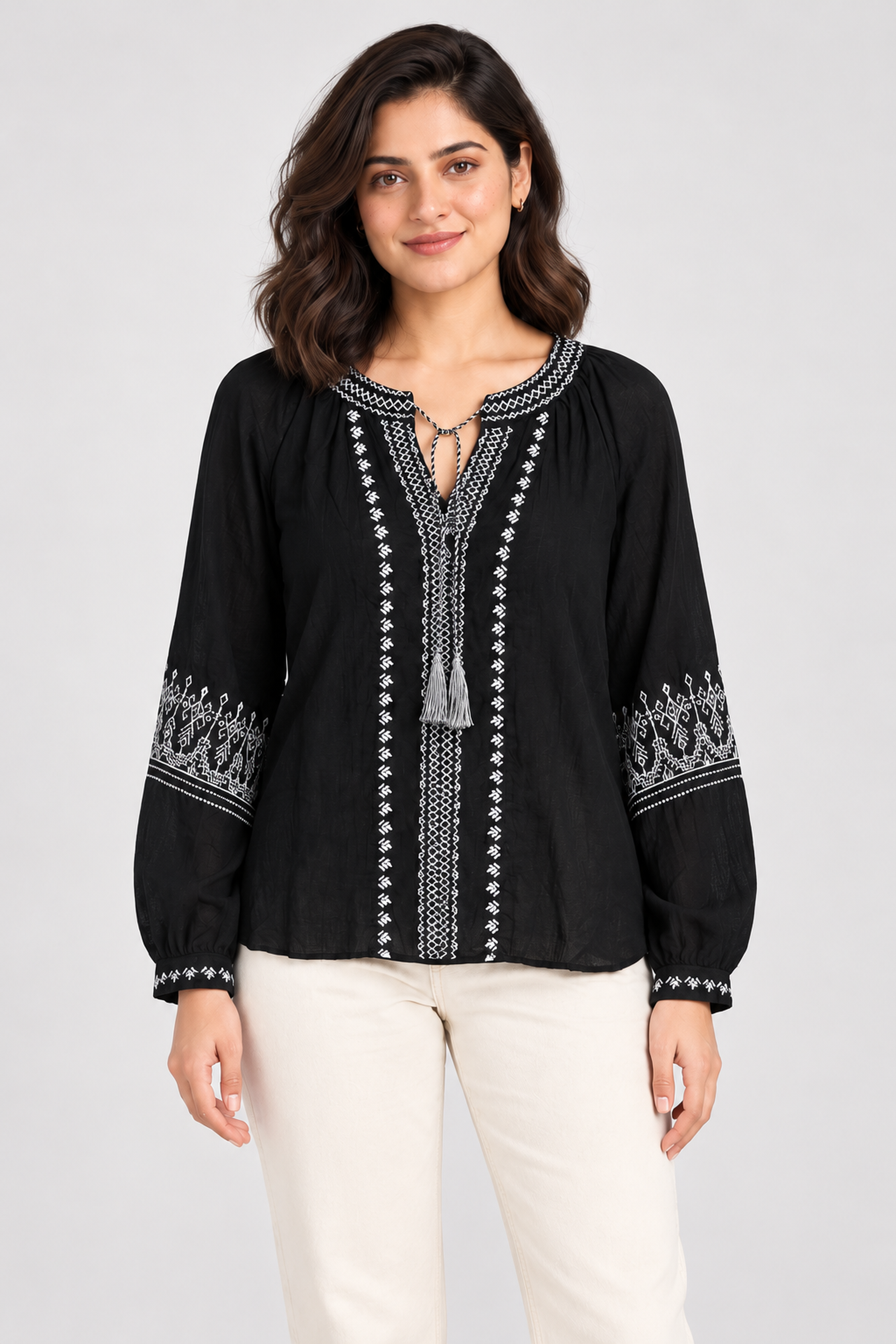 FOREVER 21 Women's Casual Regular Blouse - Black