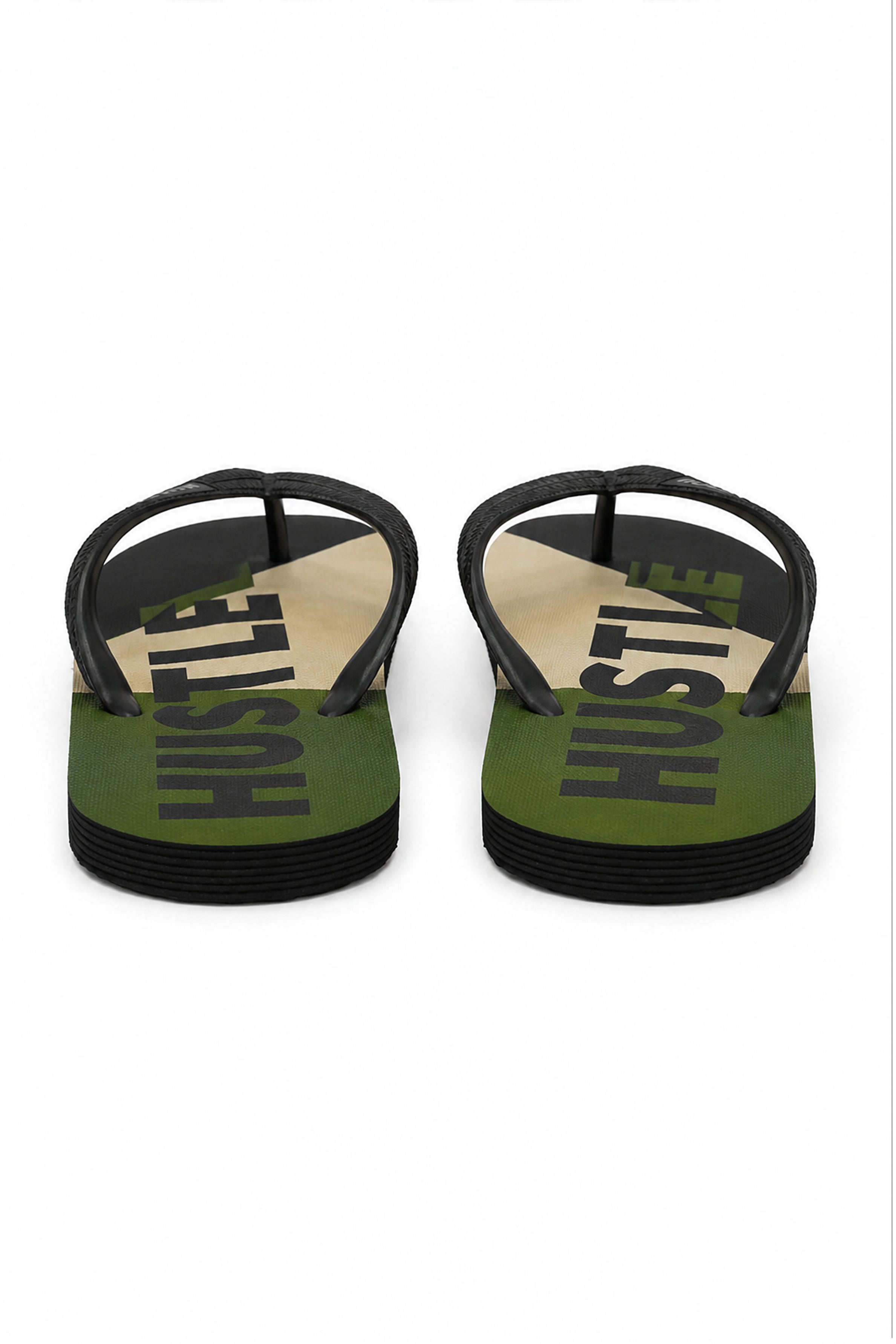 HUSTLE Men's  Flip Flops - Green