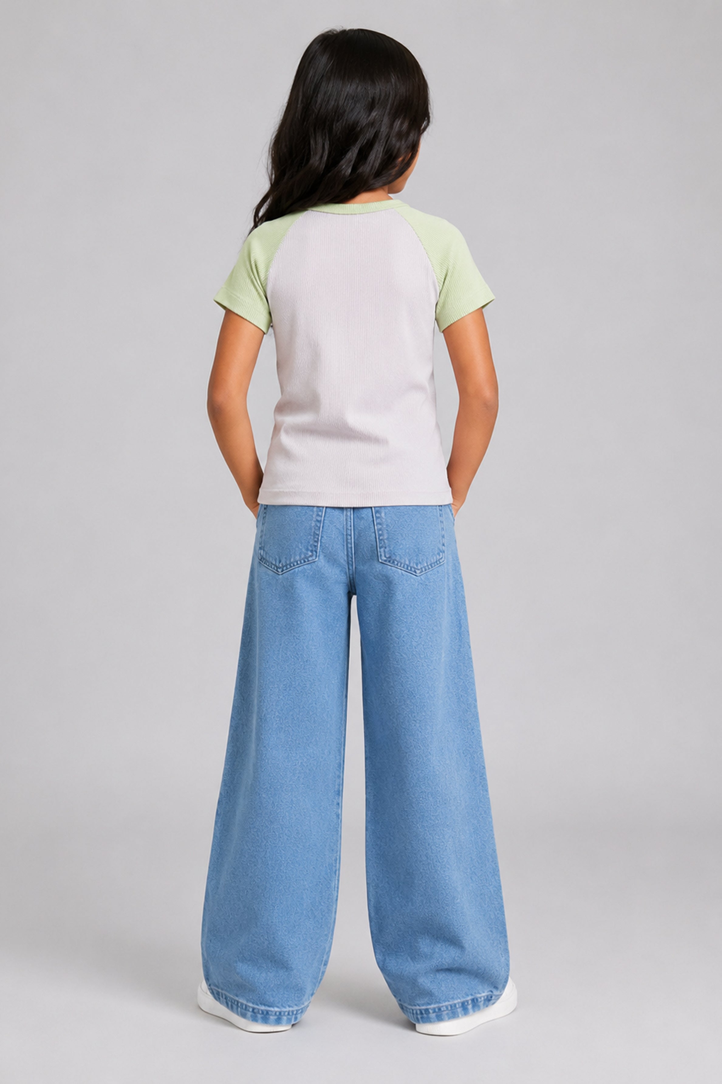 LITTLE MODANO Kids' Grey Top