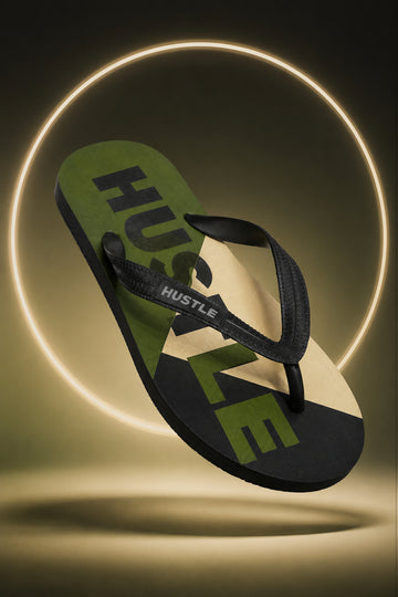 HUSTLE Men's  Flip Flops - Green