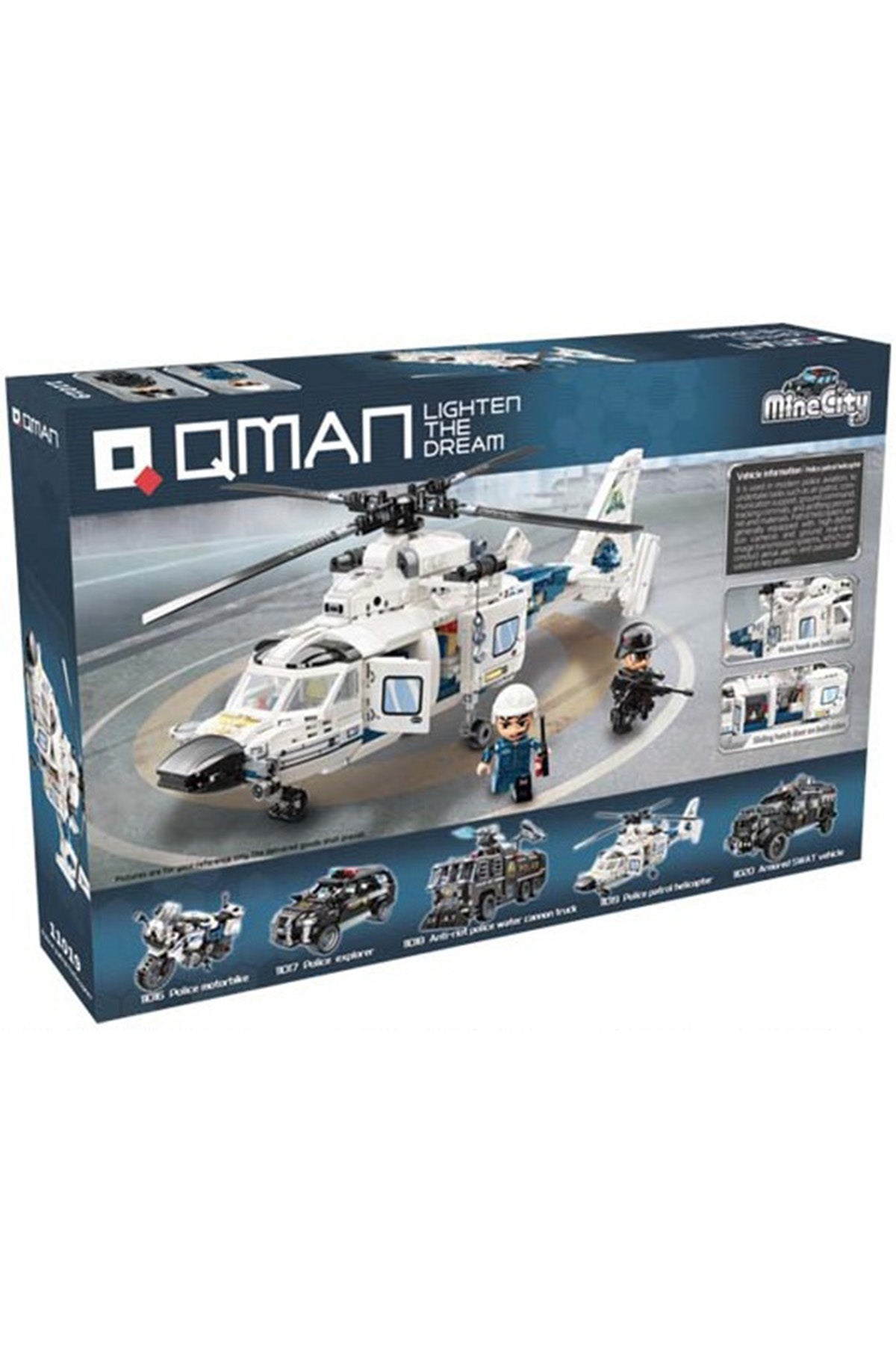 Qman Mine City Swat Patrol Helicopter