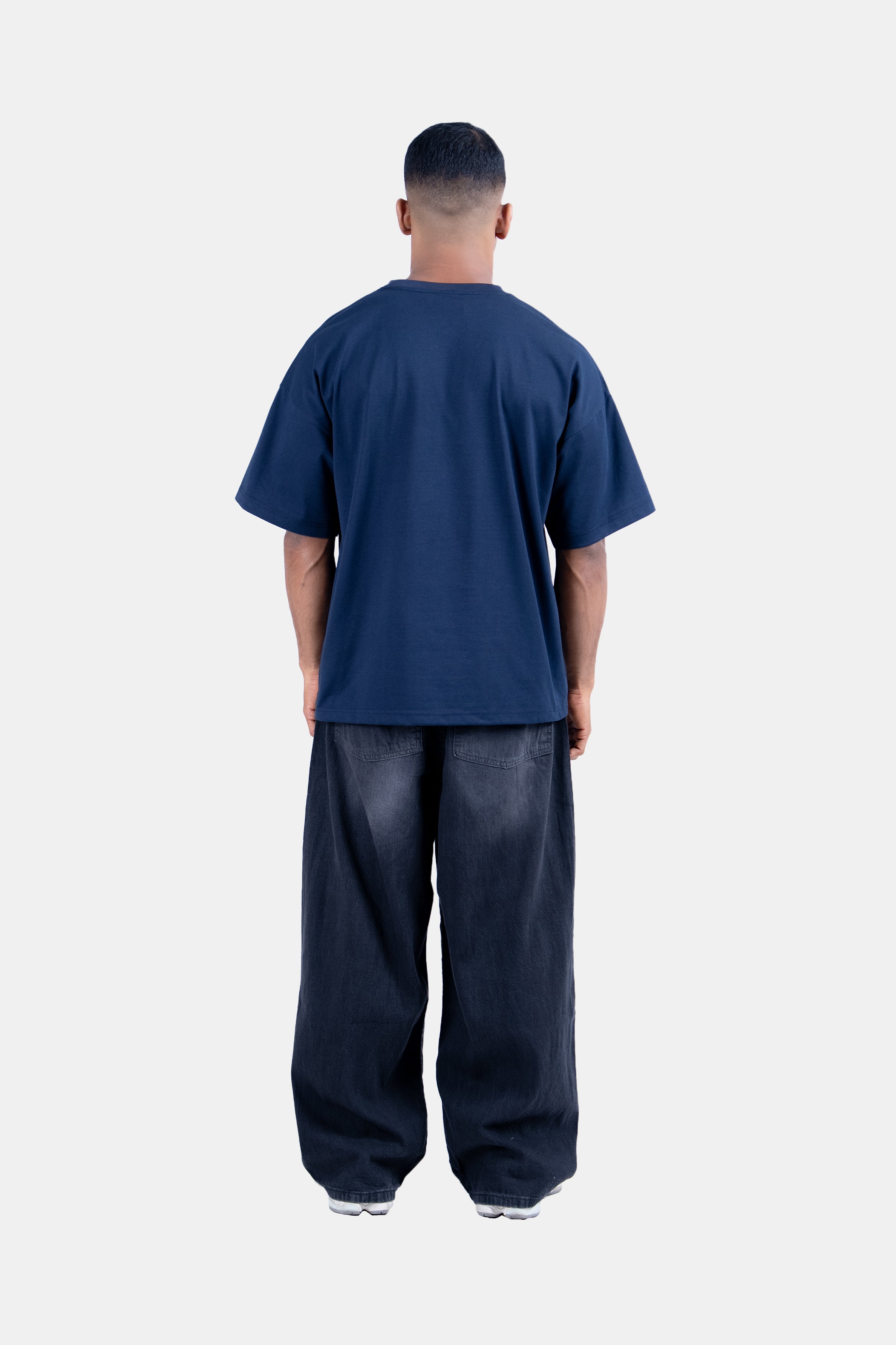 Hustle Men's Crew Neck T-Shirt - Navy