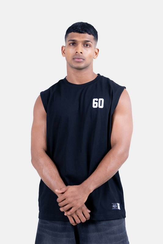 Hustle Men's Skinny Crew Neck T-Shirt - Black